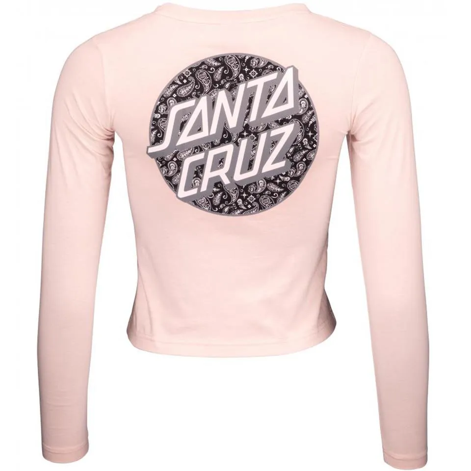 Santa Cruz Womens Screaming Paisley Dot Long Sleeve T-Shirt - Chalk Pink sold by Source Skate Co. product image thumbnail 2