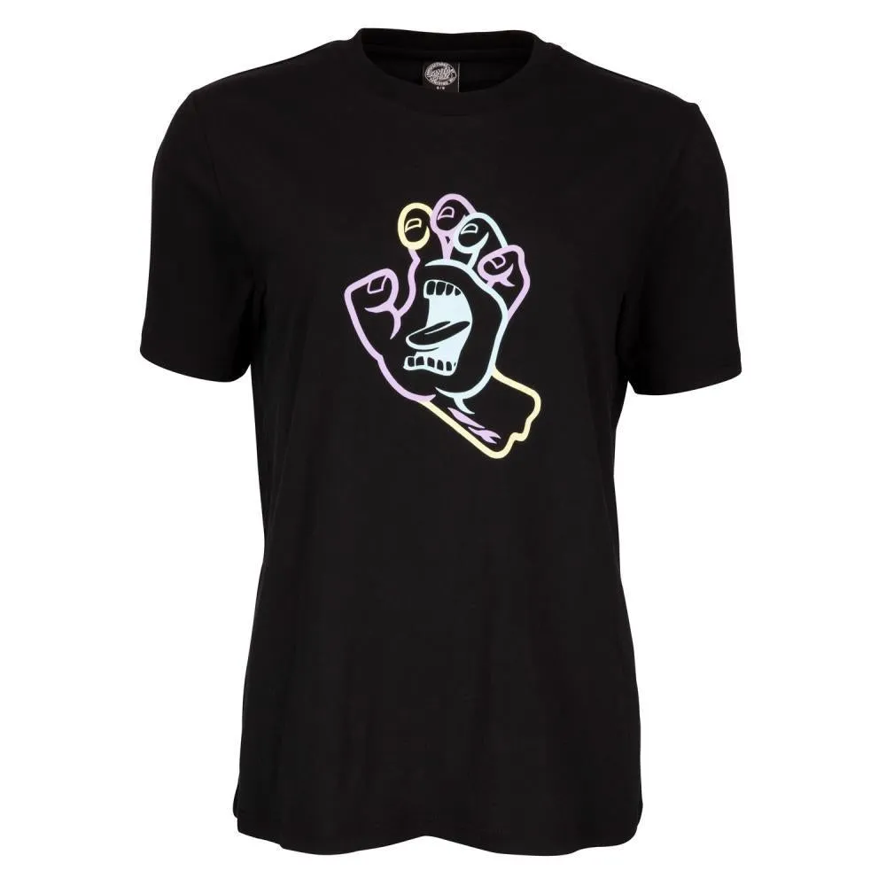 Santa Cruz Womens Hand In Colour T-Shirt - Black sold by Source Skate Co.