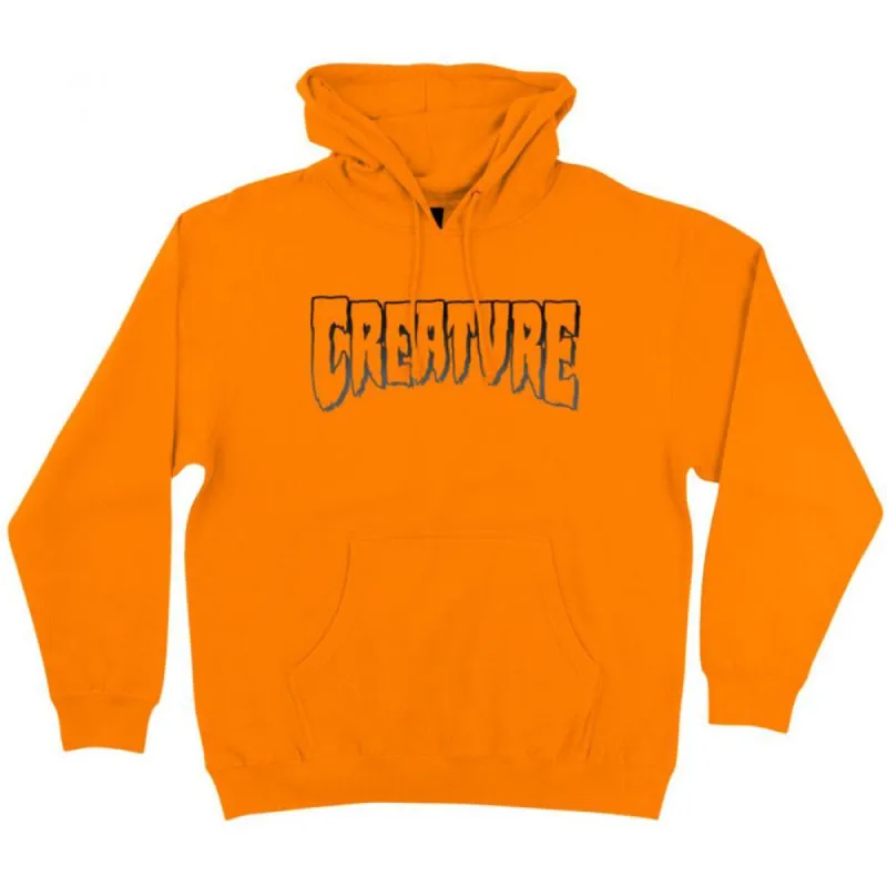 Creature Logo Outline Hoodie - Safety Orange sold by Source Skate Co.