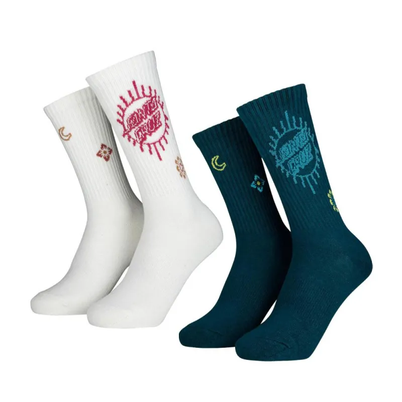 Santa Cruz Womens Scatter Socks 2-Pack - Assorted - UK 4-7 Womens sold by Source Skate Co.