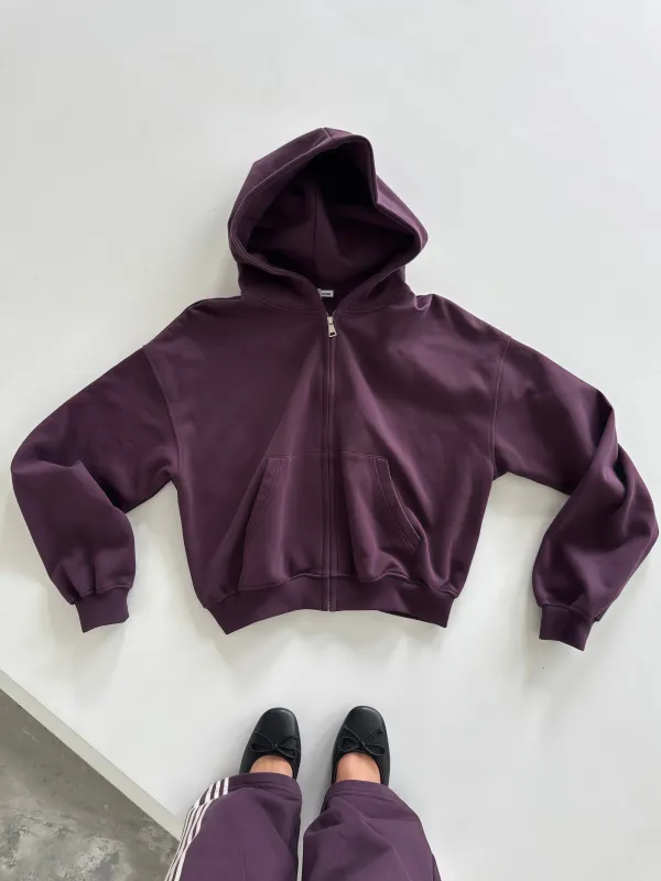 Everyday Zip Hoodie - Plum made by Other Normal