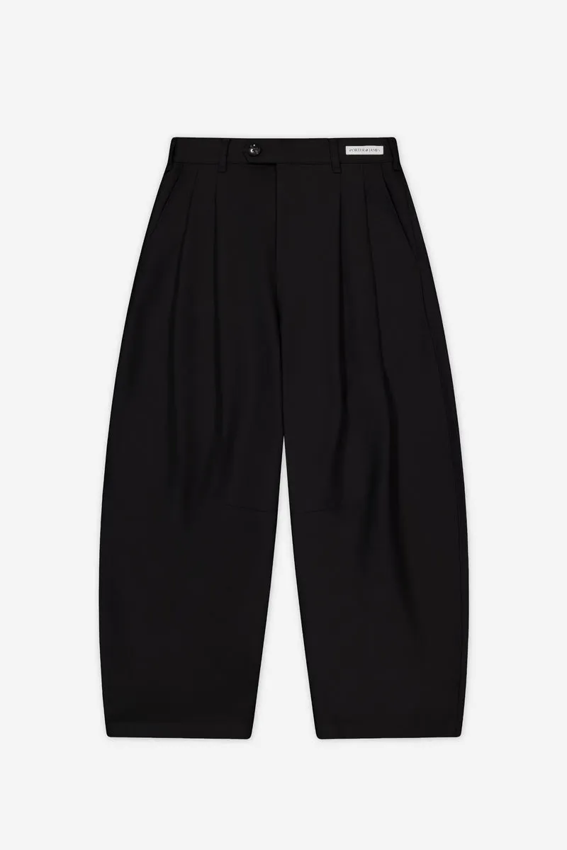 Dart-Knee Pleated Trousers sold by Porter James