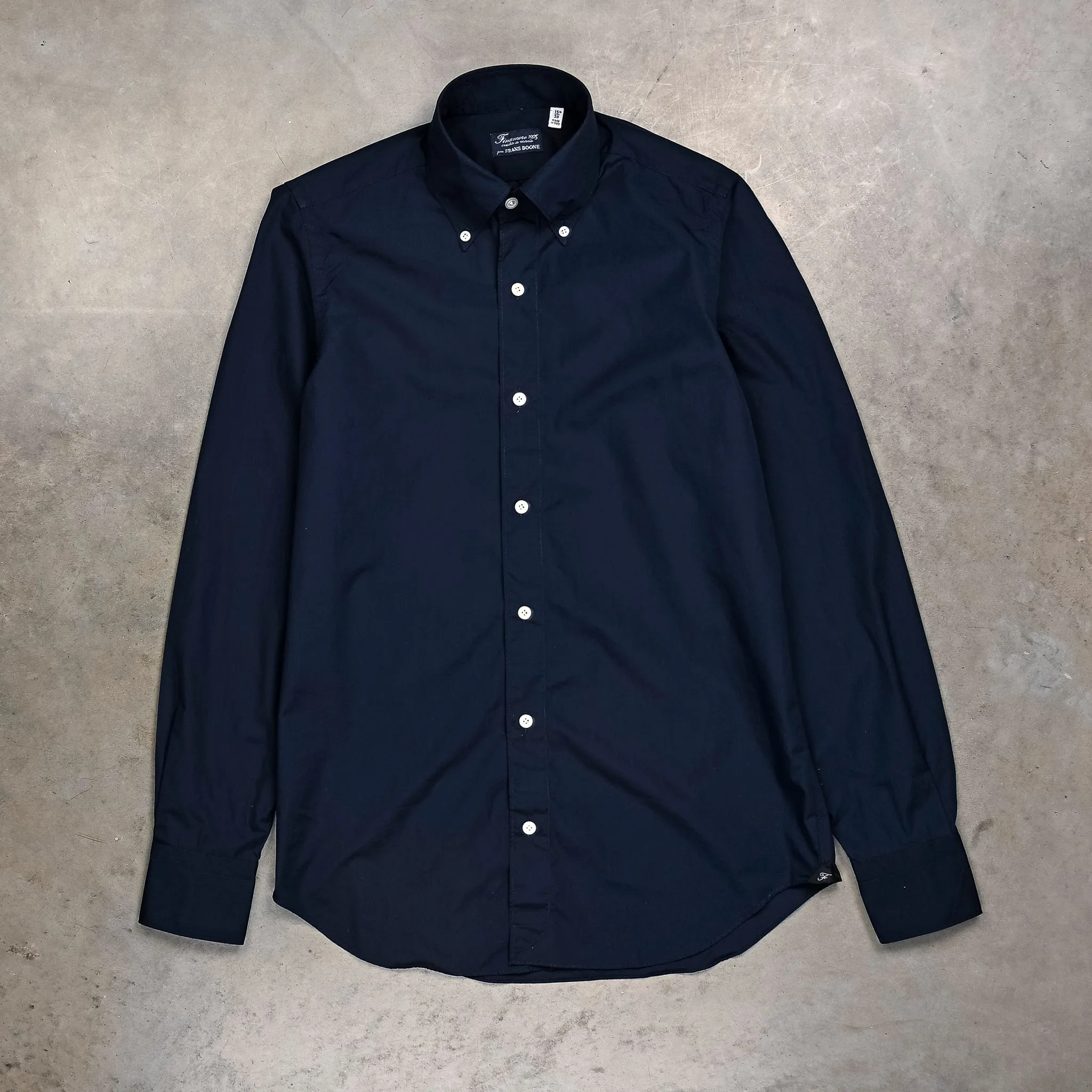 Finamore Tokyo Shirt Lucio Collar Alumo Poplin Navy sold by Frans Boone product image thumbnail 2