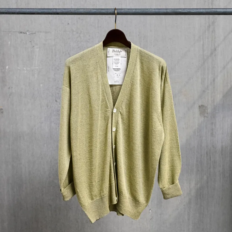 Olde H & Daughter Linen Silk Plain Stitch Cardigan Meadow made by Frans Boone