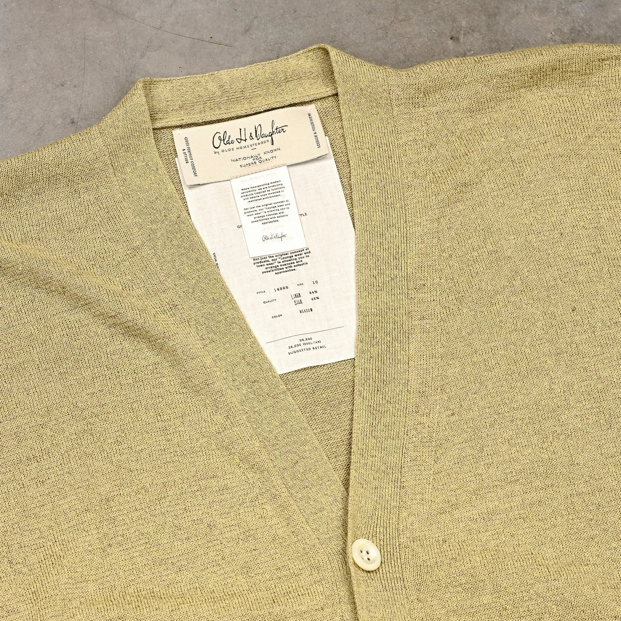 Olde H & Daughter Linen Silk Plain Stitch Cardigan Meadow sold by Frans Boone product image thumbnail 3