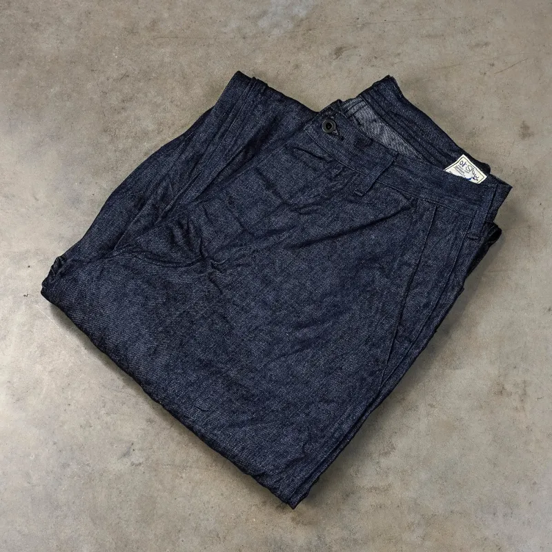 Orslow WWⅡ 40'S U.S Navy Linen Denim Utility Trousers made by orSlow