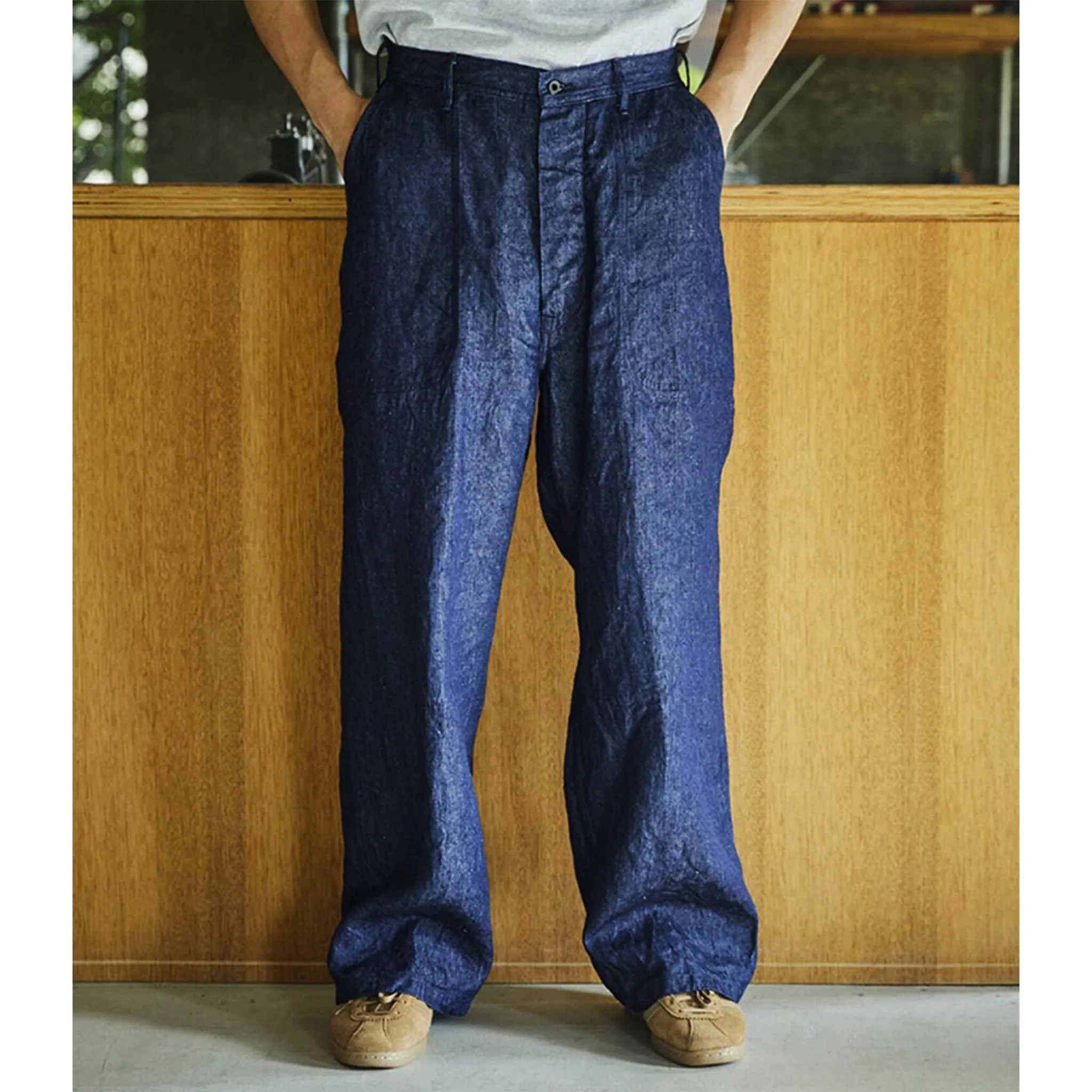 Orslow WWⅡ 40'S U.S Navy Linen Denim Utility Trousers sold by Frans Boone product image thumbnail 3