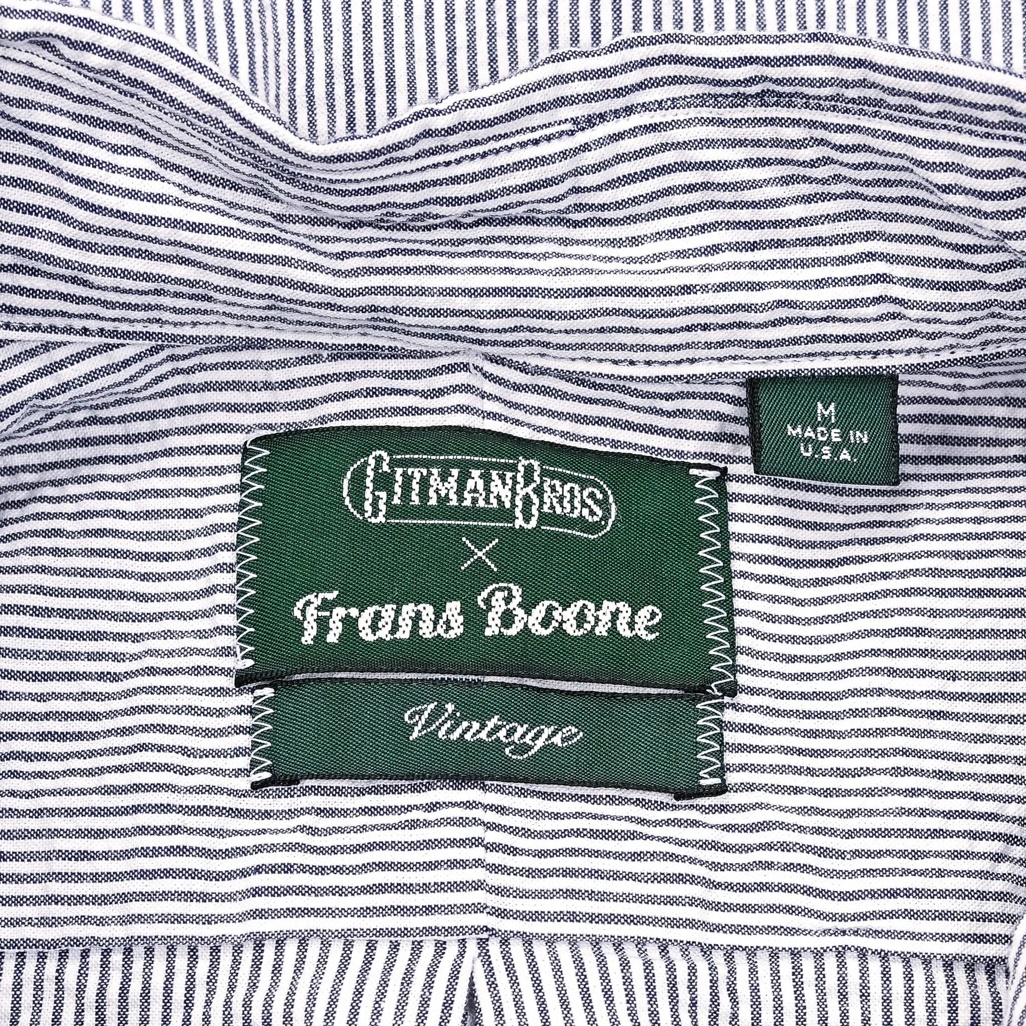 Gitman Vintage x Frans Boone Japanese Woven Stripe Seersucker Navy sold by Frans Boone product image thumbnail 4