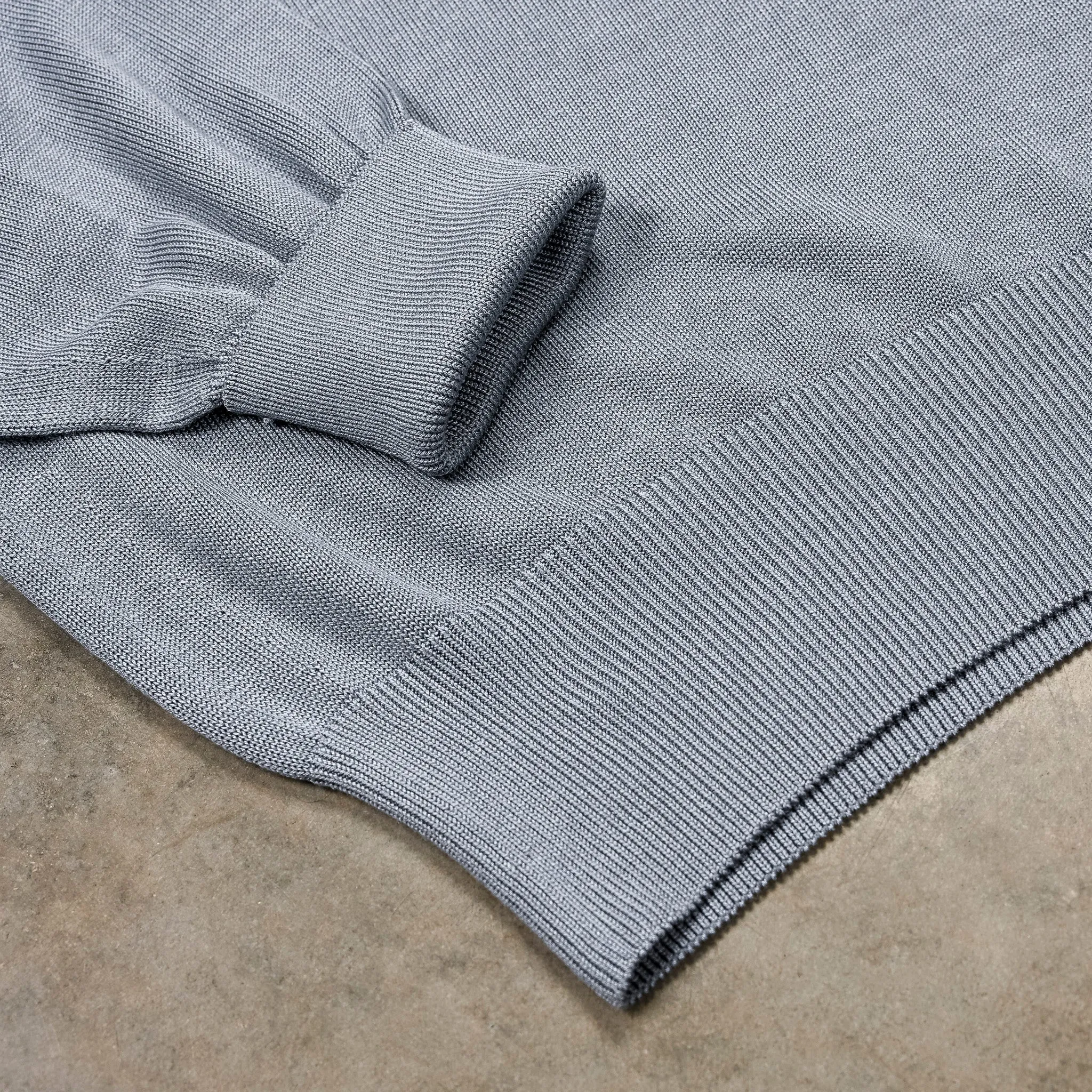 Olde H & Daughter Silk Plain Stitch Crew Neck Sweater Blue Stone sold by Frans Boone product image thumbnail 5