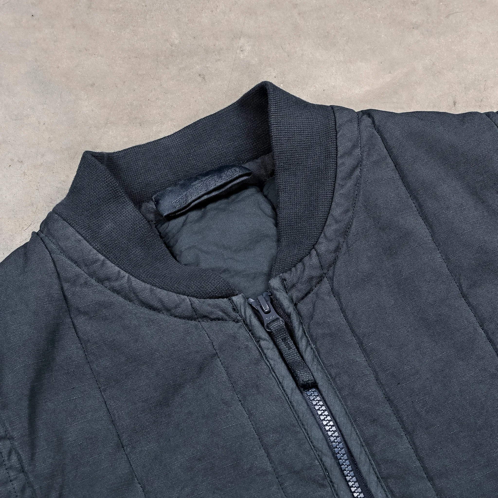 Stone Island Ghost Cotton Linen Canvas Quilted-TC Vest Slate Blue sold by Frans Boone product image thumbnail 4