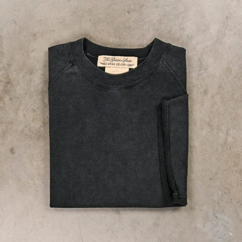 Remi Relief Raglan Short Sleeve Sweater Supima Cotton Black made by Remi Relief