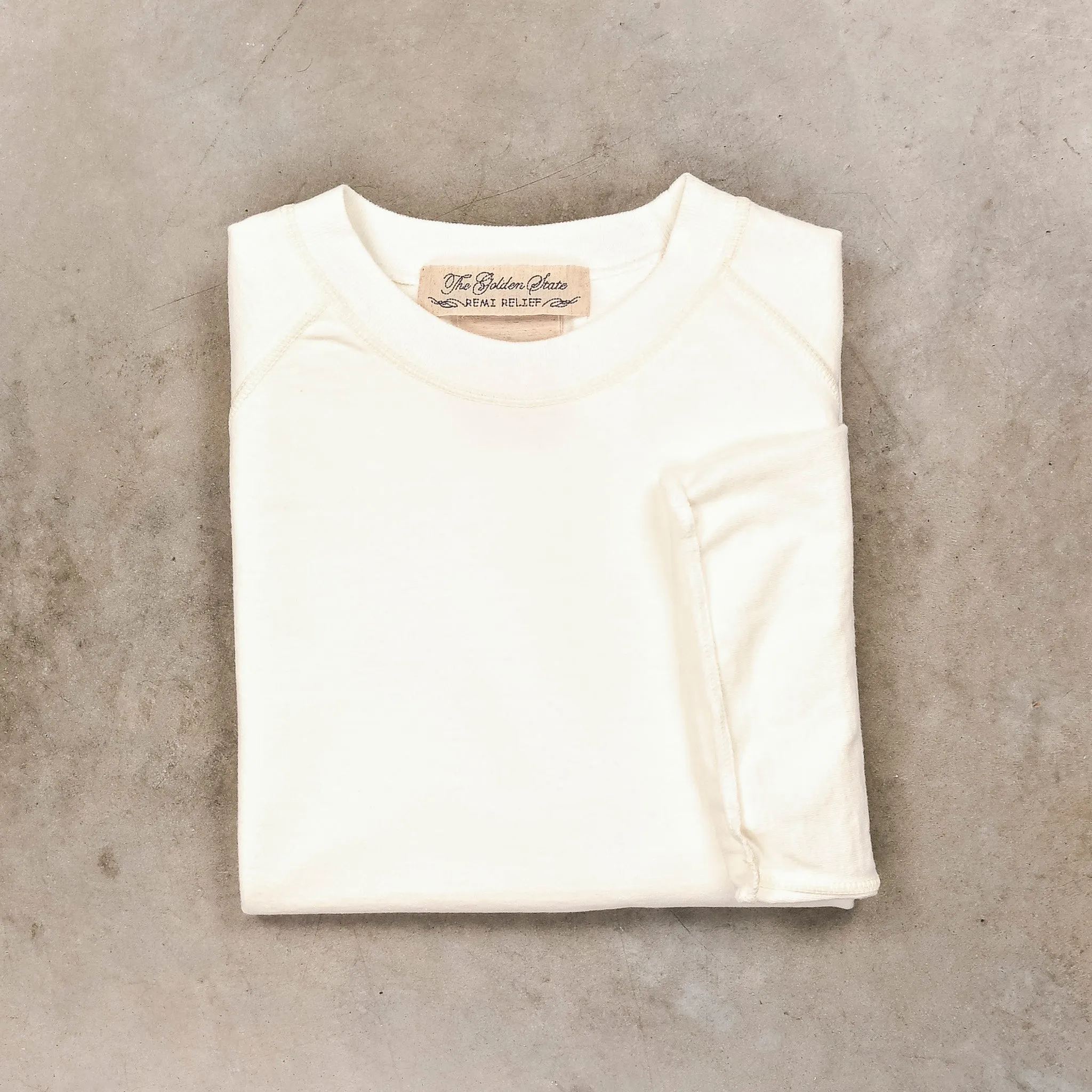 Remi Relief Raglan Short Sleeve Sweater Supima Cotton Off-White sold by Frans Boone