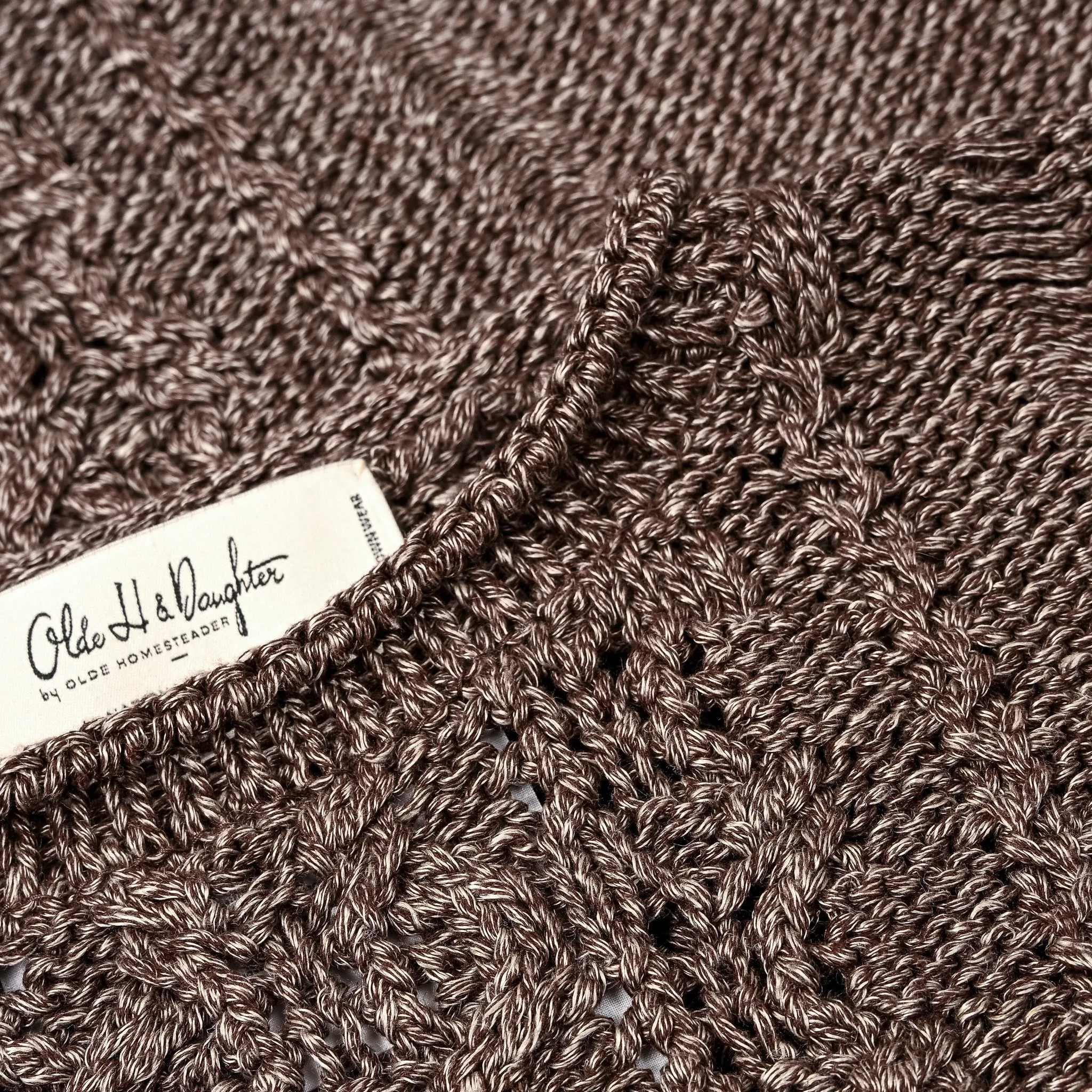 Olde H & Daughter Silk-Linen Cable Knit Espresso sold by Frans Boone product image thumbnail 4