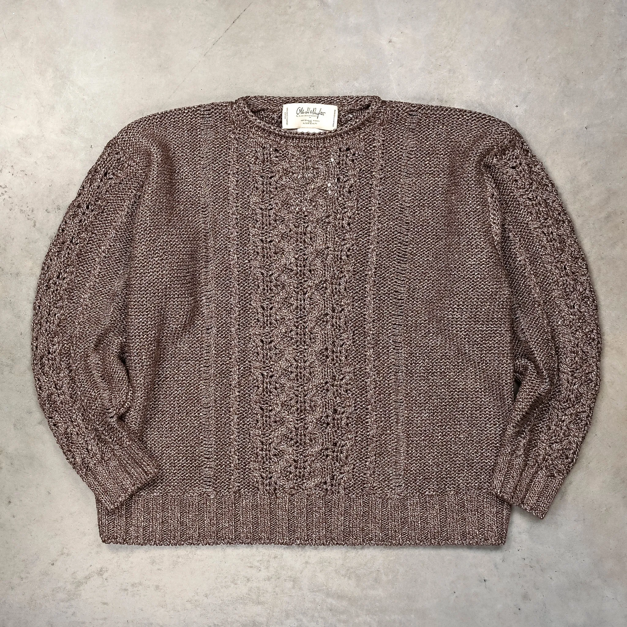 Olde H & Daughter Silk-Linen Cable Knit Espresso sold by Frans Boone product image thumbnail 3