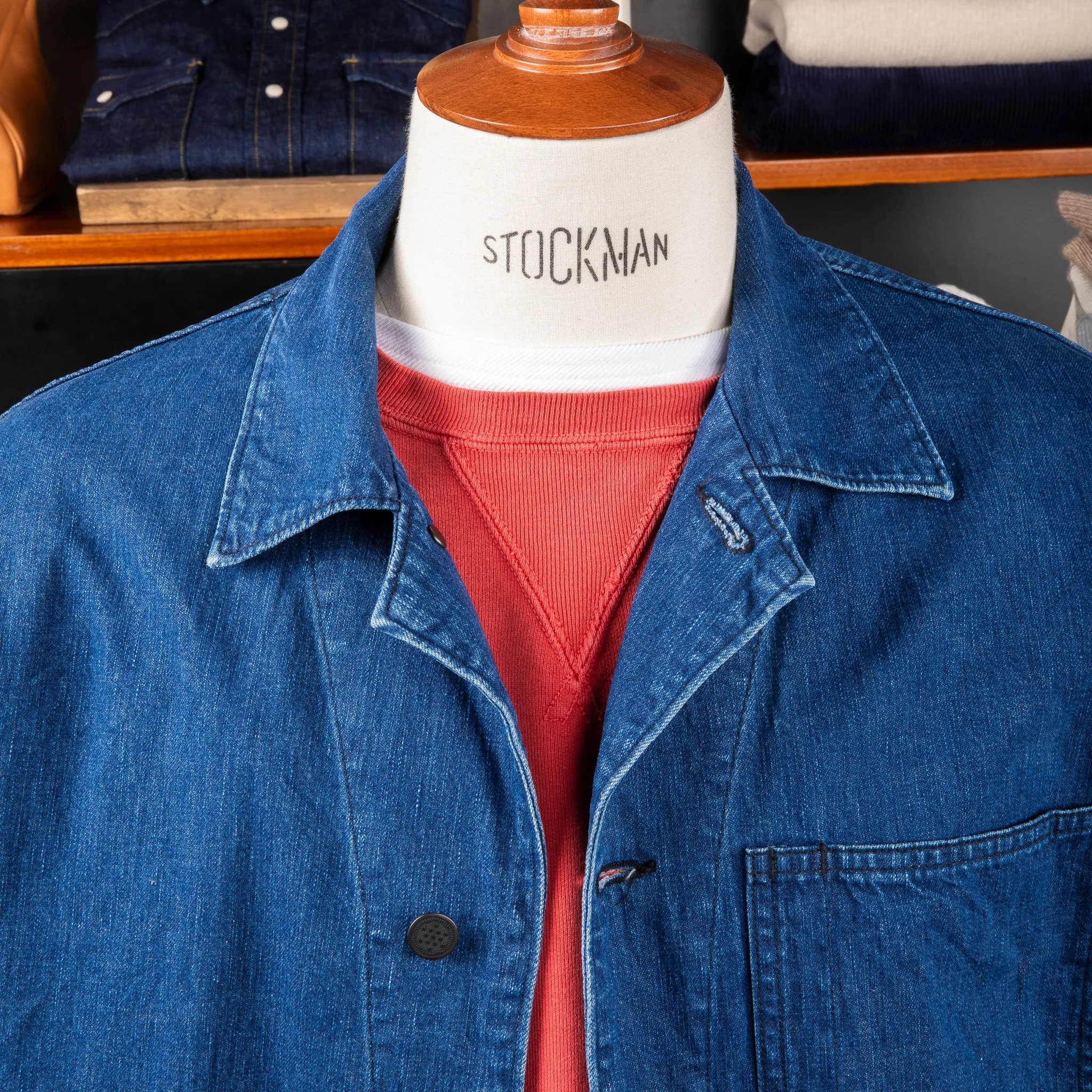 The Corona Utility CSJ005 N-3 Jumper Indigo Denim sold by Frans Boone product image thumbnail 2