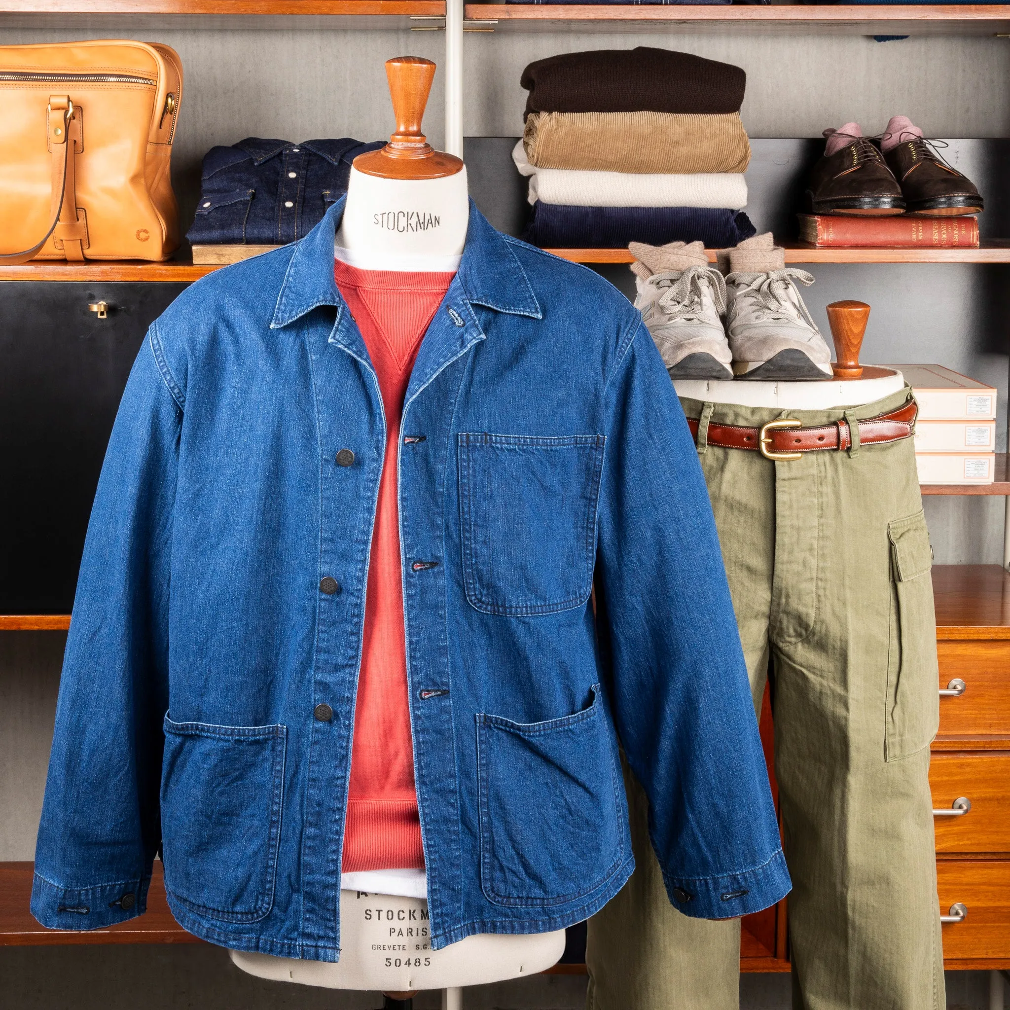 The Corona Utility CSJ005 N-3 Jumper Indigo Denim sold by Frans Boone