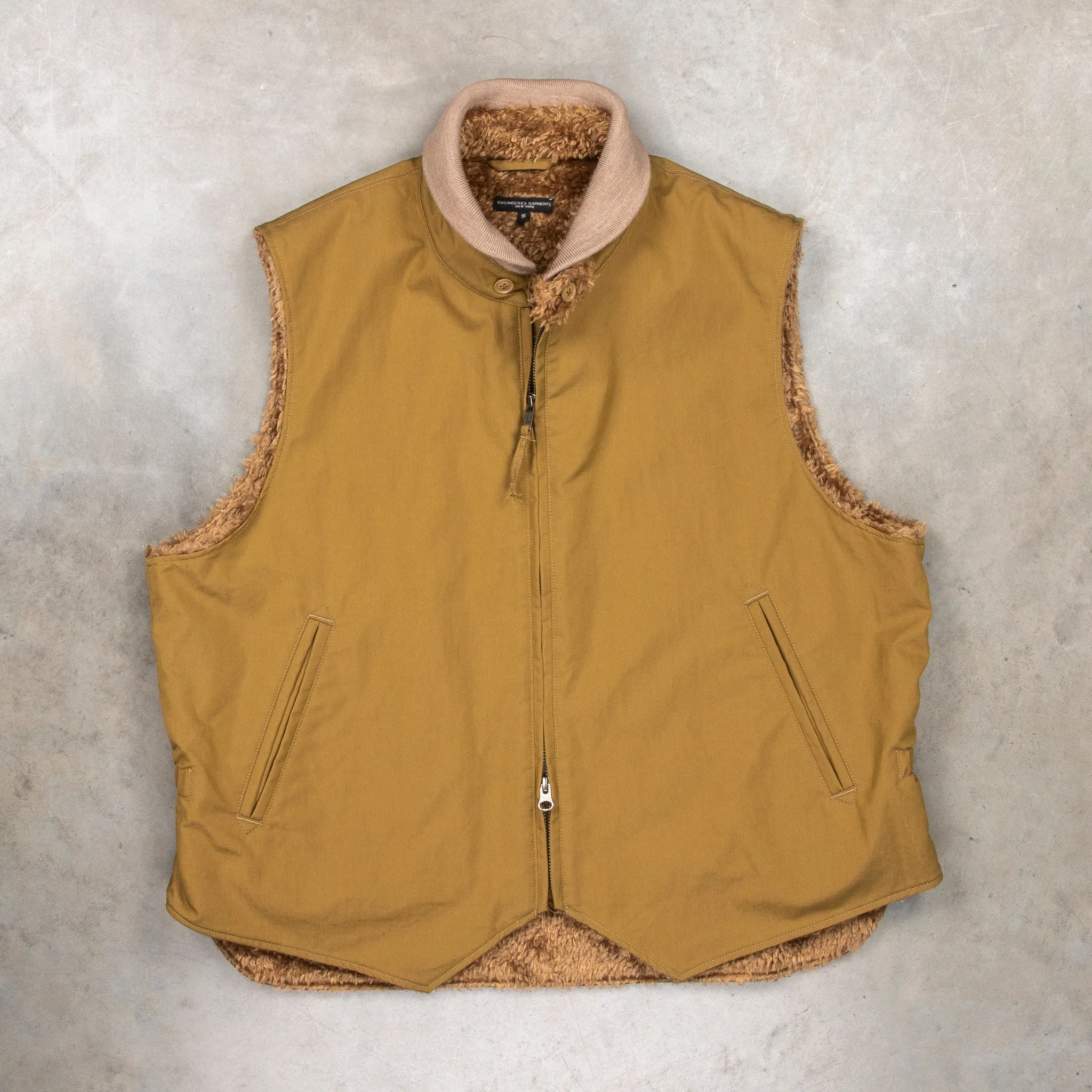 Engineered Garments LL Vest Khaki Nyco Twill sold by Frans Boone product image thumbnail 3