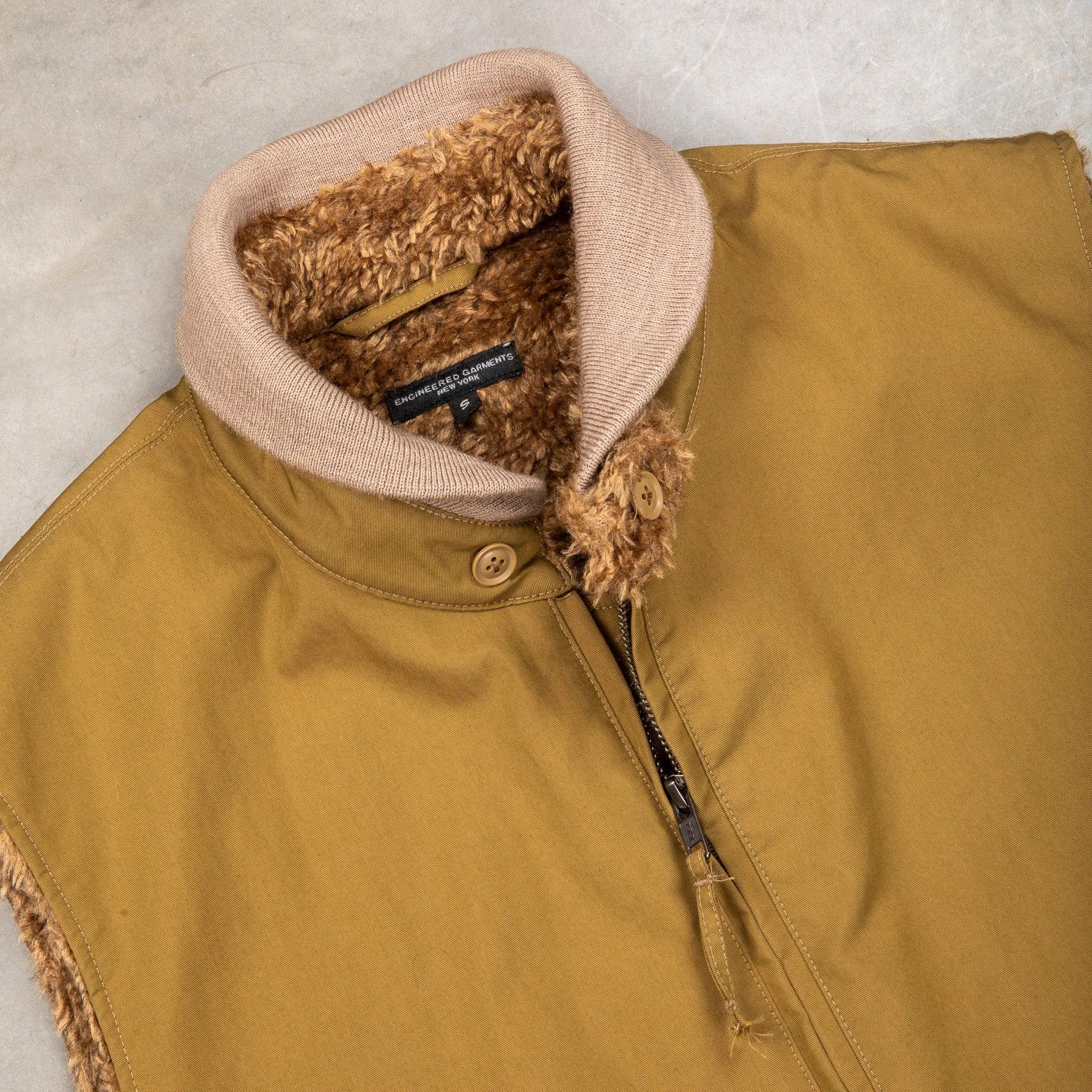 Engineered Garments LL Vest Khaki Nyco Twill sold by Frans Boone product image thumbnail 4