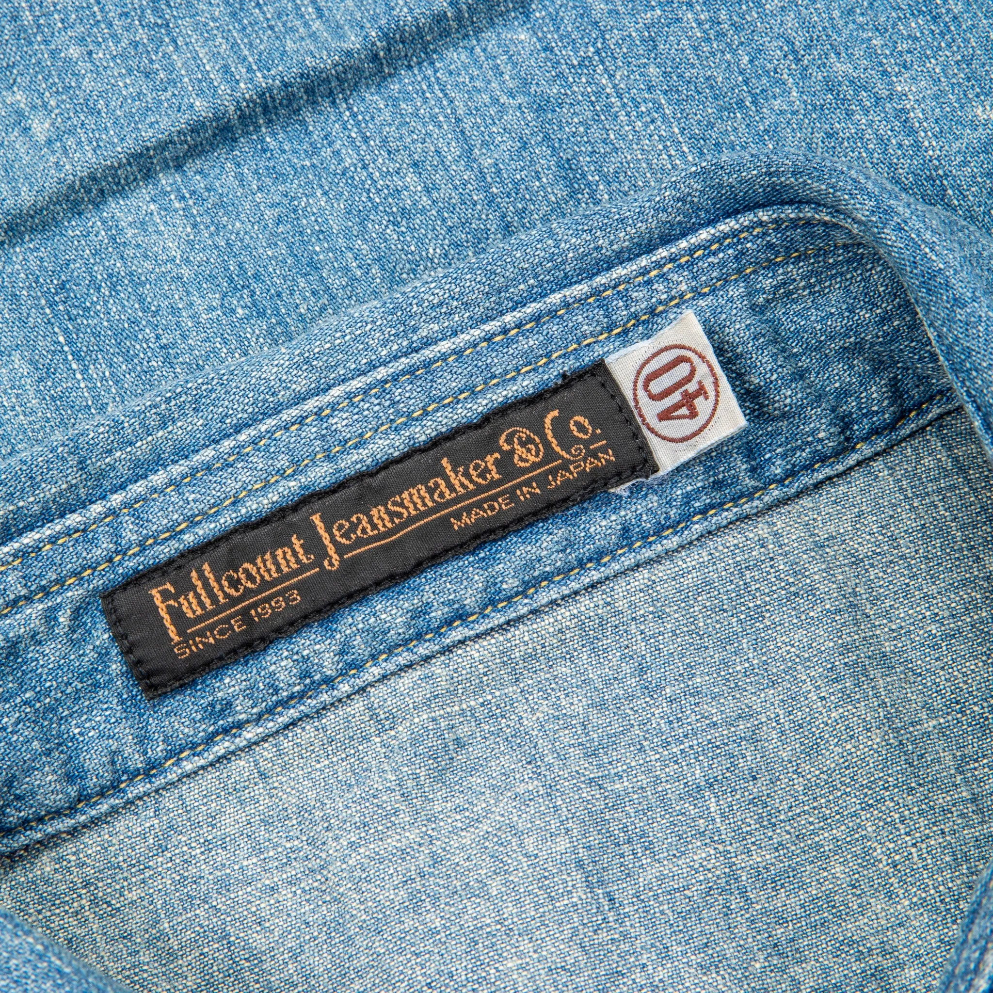 Fullcount 4894HW Western Denim Shirt Washed sold by Frans Boone product image thumbnail 4