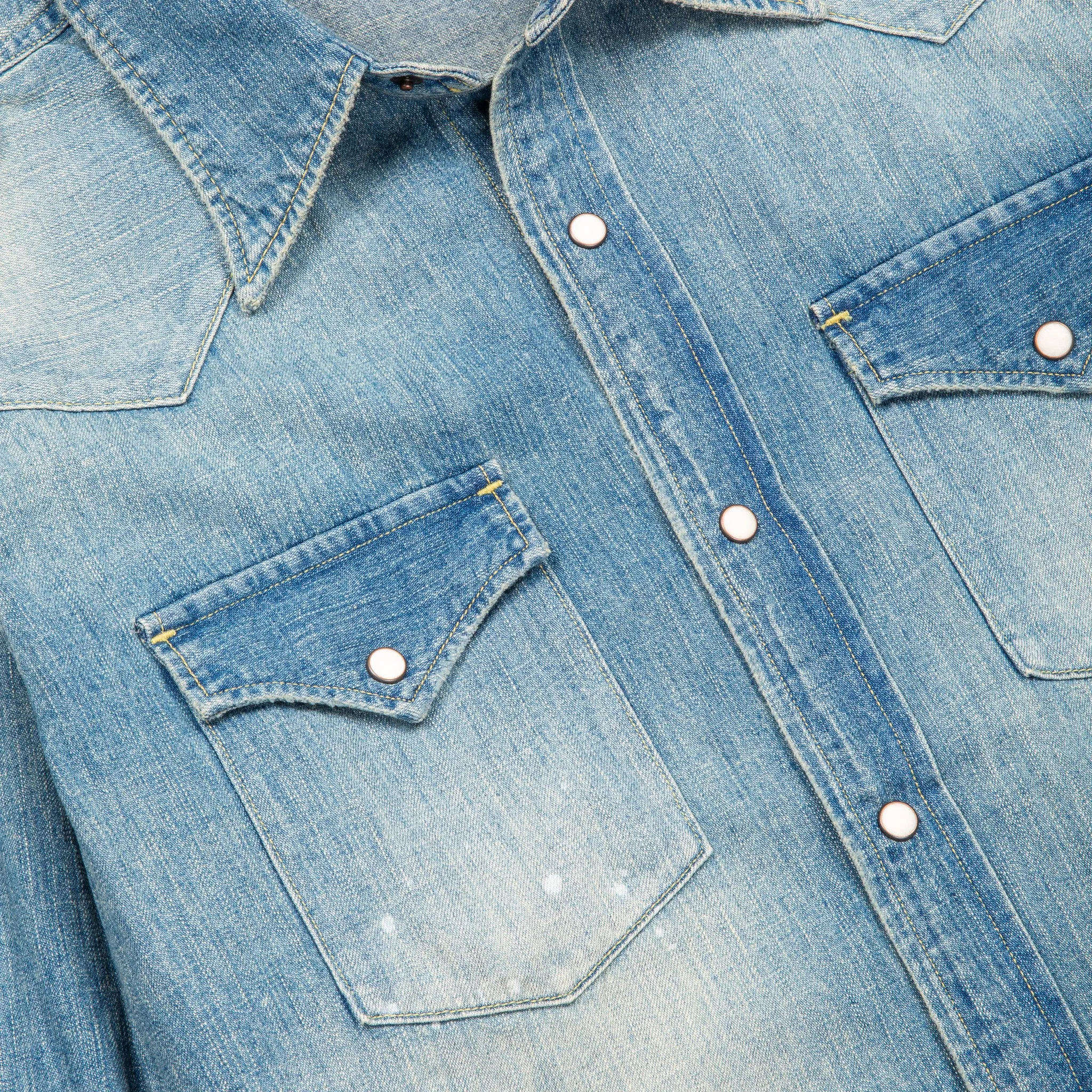 Fullcount 4894HW Western Denim Shirt Washed sold by Frans Boone product image thumbnail 5
