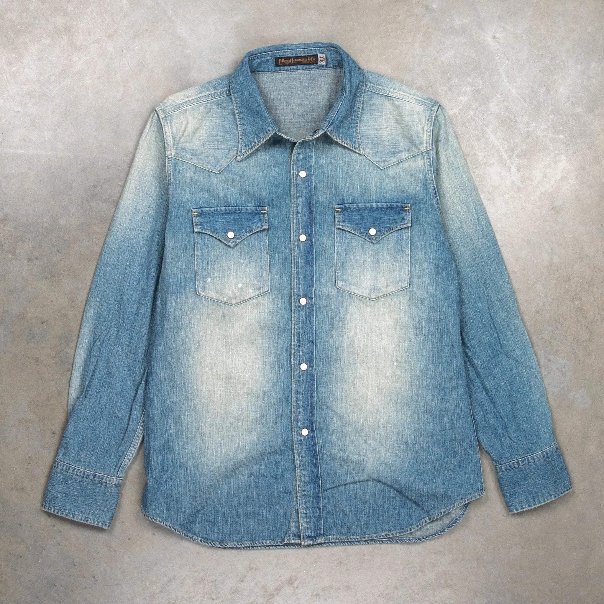 Fullcount 4894HW Western Denim Shirt Washed sold by Frans Boone product image thumbnail 2