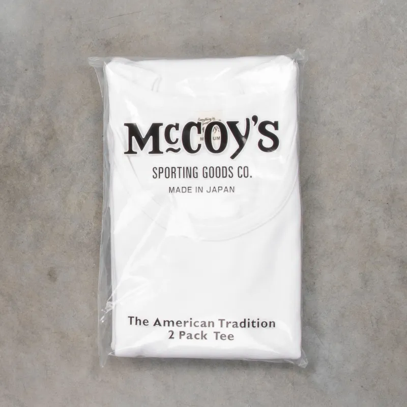 The Real McCoy's Two Pack Undershirts White made by The Real McCoy's