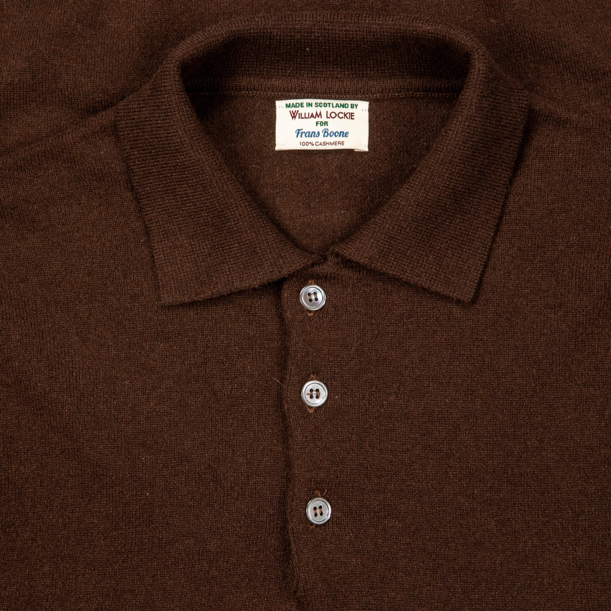 William Lockie x Frans Boone Cashmere Polo Caffè sold by Frans Boone product image thumbnail 5