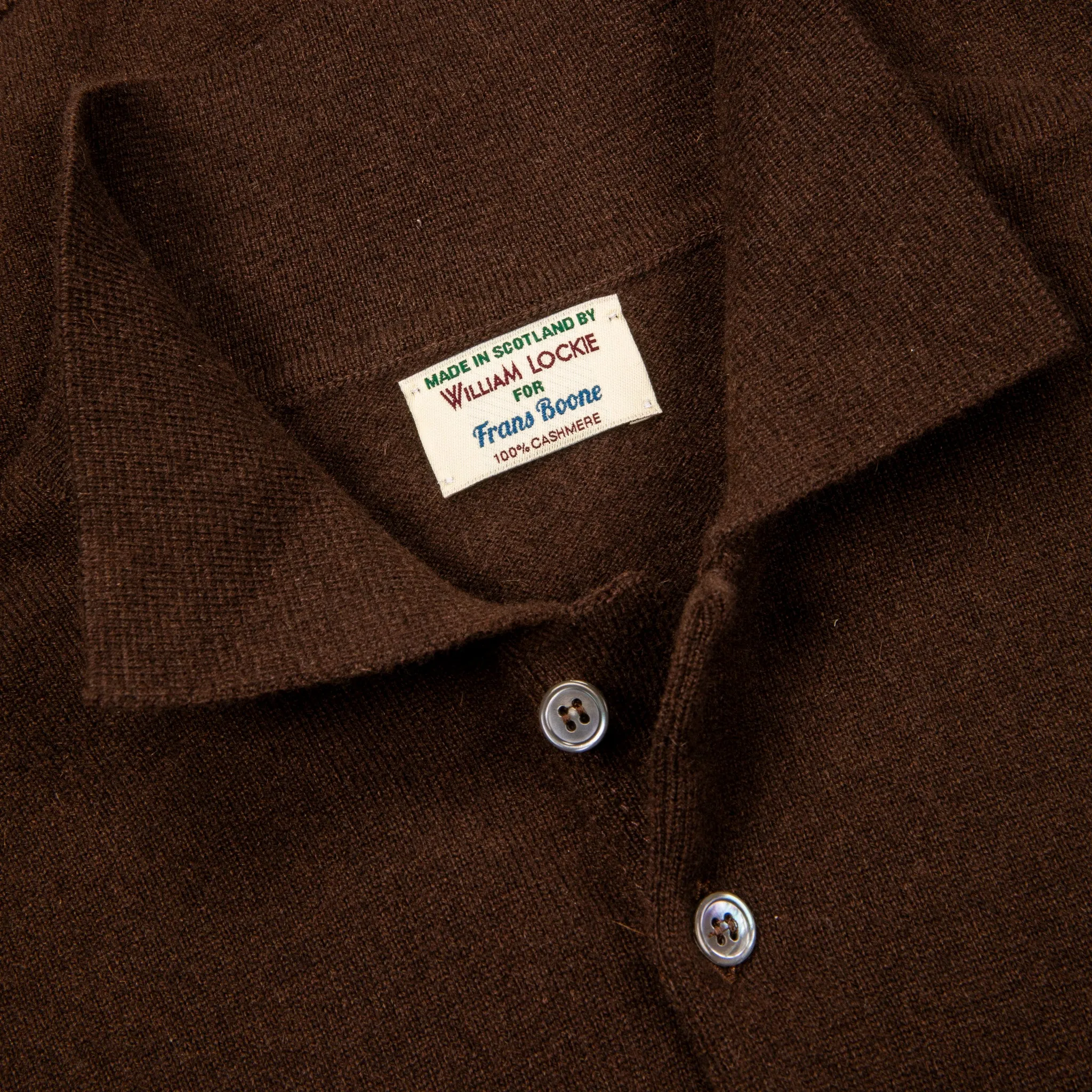 William Lockie x Frans Boone Cashmere Polo Caffè sold by Frans Boone product image thumbnail 4