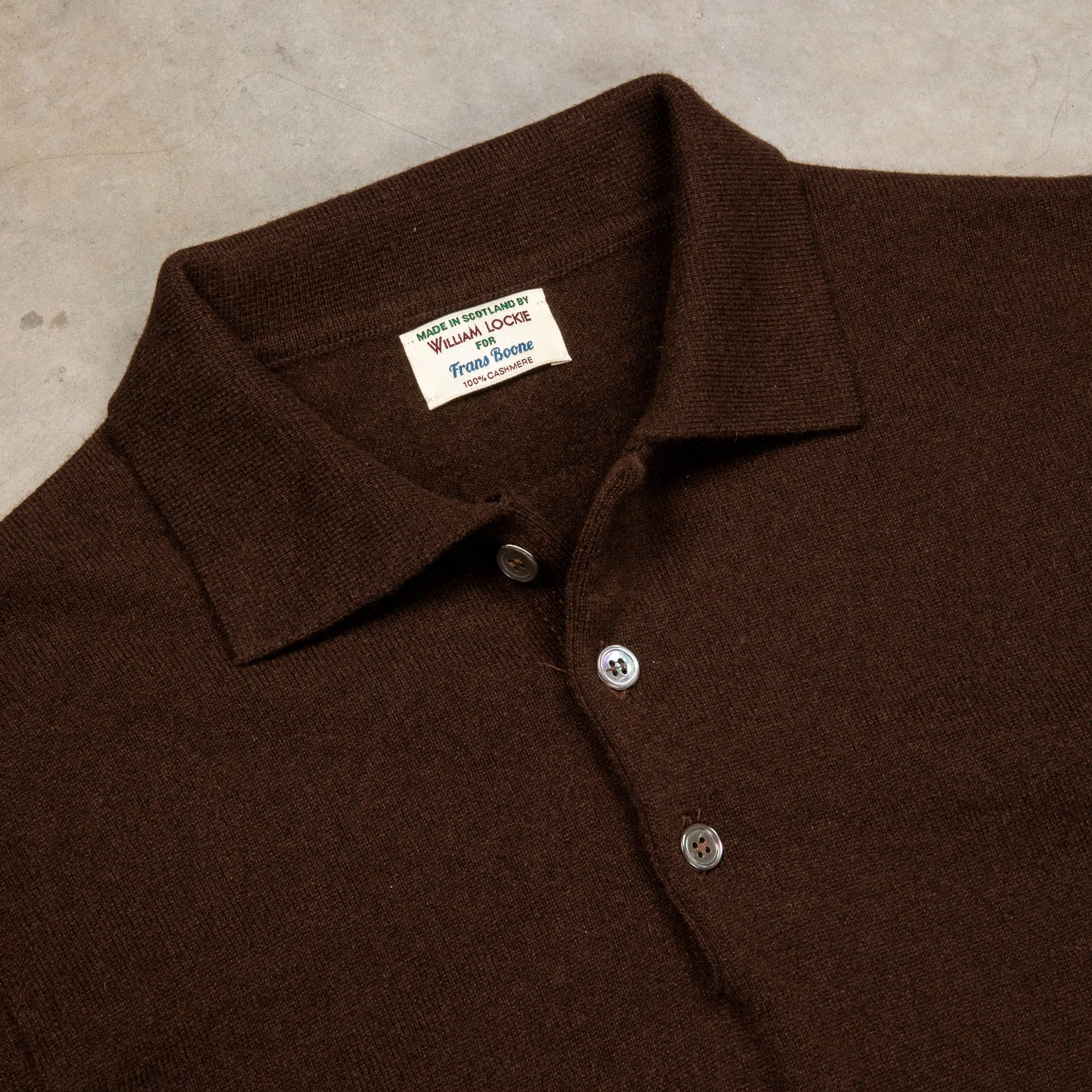 William Lockie x Frans Boone Cashmere Polo Caffè sold by Frans Boone product image thumbnail 3