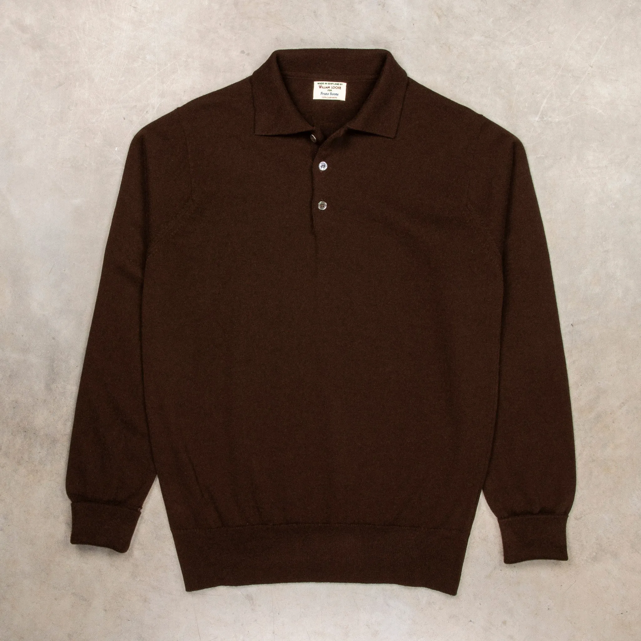 William Lockie x Frans Boone Cashmere Polo Caffè sold by Frans Boone product image thumbnail 2