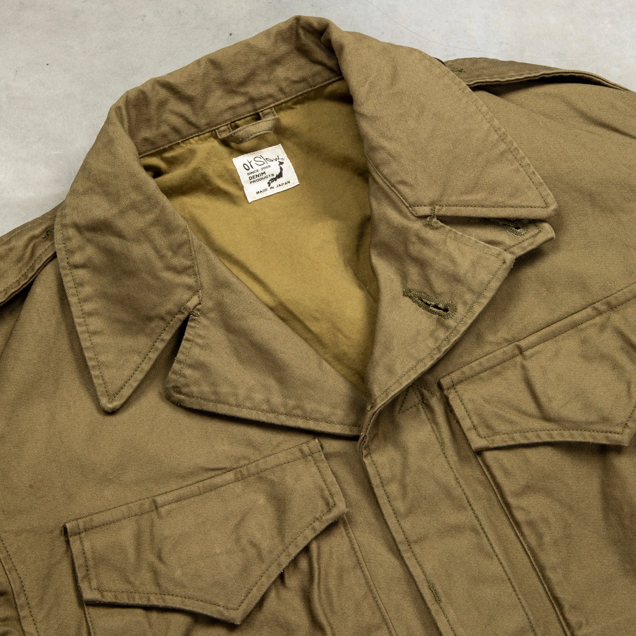 Orslow M-43 Jacket Reversed Sateen Army Green sold by Frans Boone product image thumbnail 4