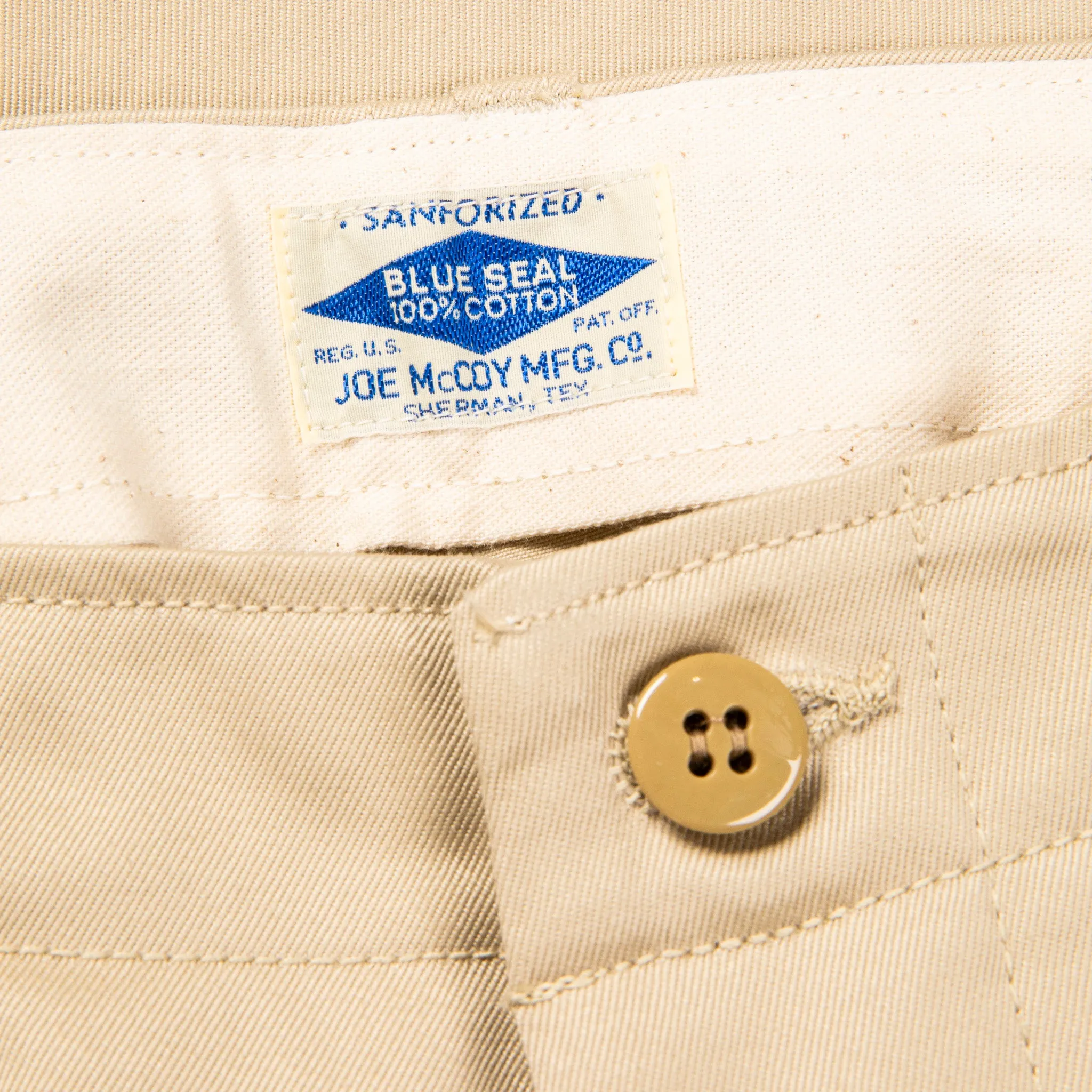 The Real McCoy's Blue Seal Chino Shorts Beige sold by Frans Boone product image thumbnail 2