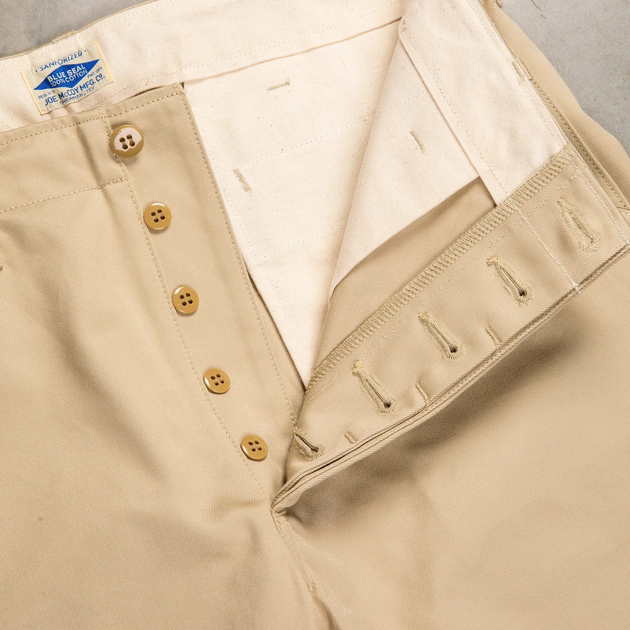 The Real McCoy's Blue Seal Chino Shorts Beige sold by Frans Boone product image thumbnail 3