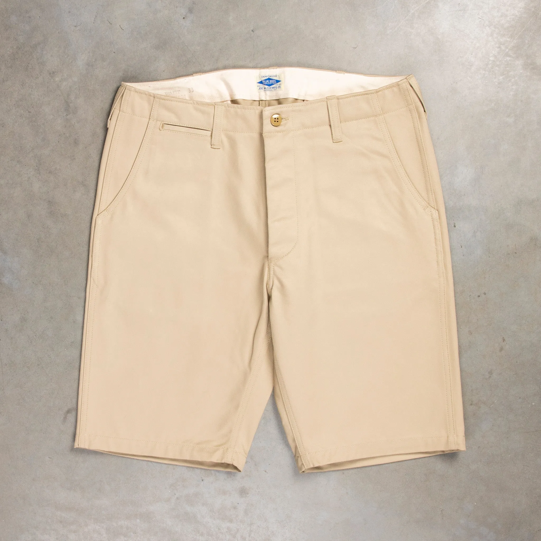 The Real McCoy's Blue Seal Chino Shorts Beige sold by Frans Boone