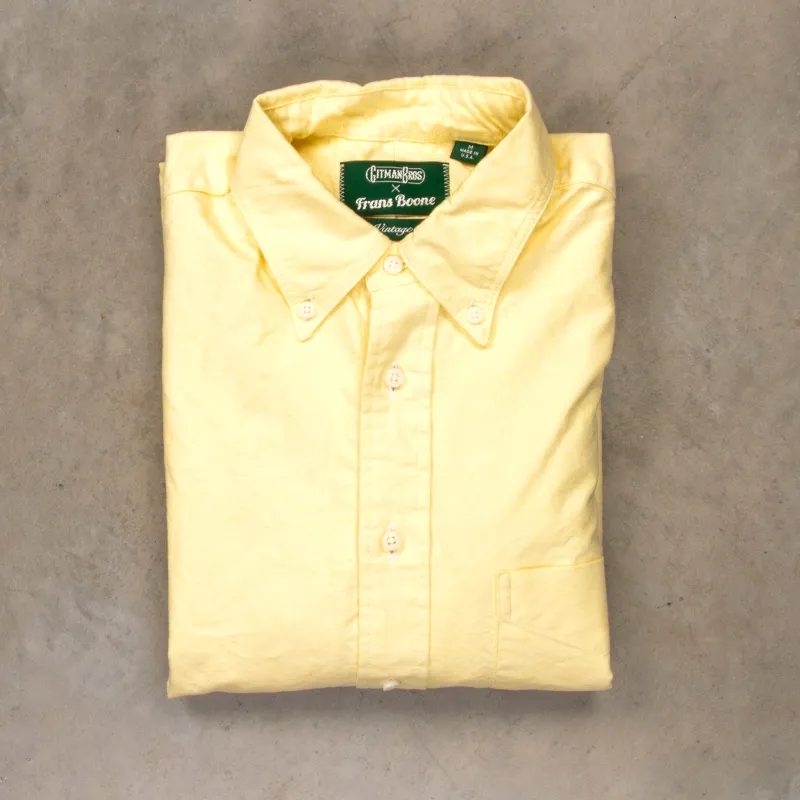 Gitman Vintage x Frans Boone Japanese Oxford Lemon made by Gitman Brothers