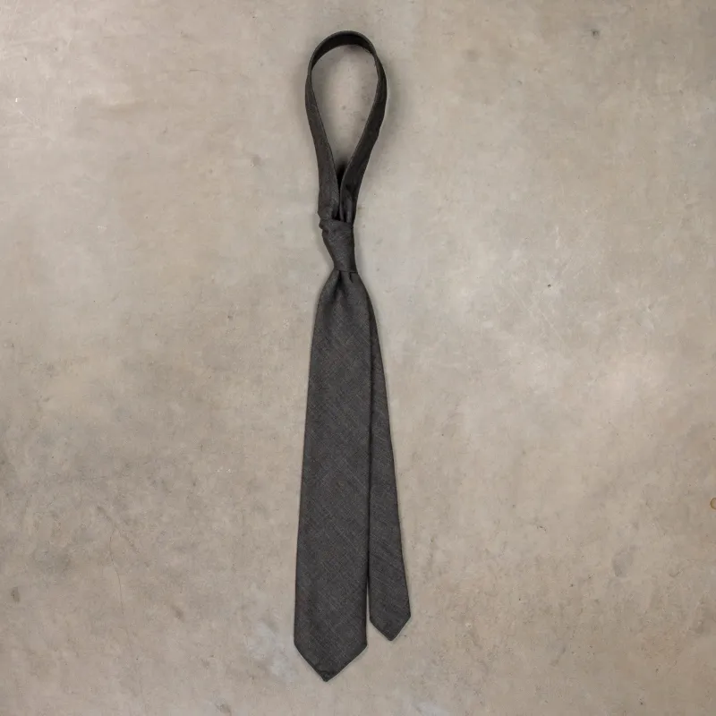 Engineered Garments Tie Charcoal Tropical Wool made by Engineered Garments