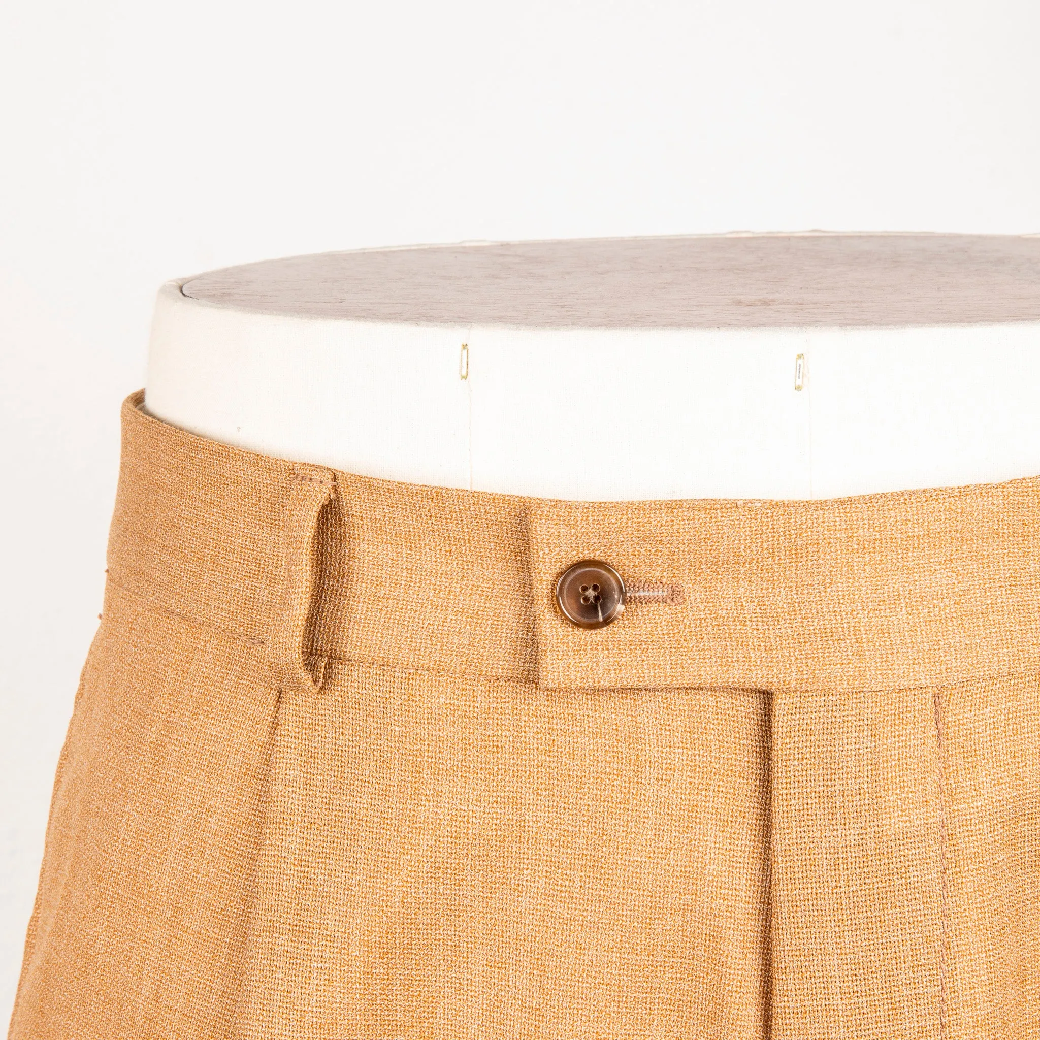 Caruso Pantaloni Super 130's Wool Hopsack Beige sold by Frans Boone product image thumbnail 3