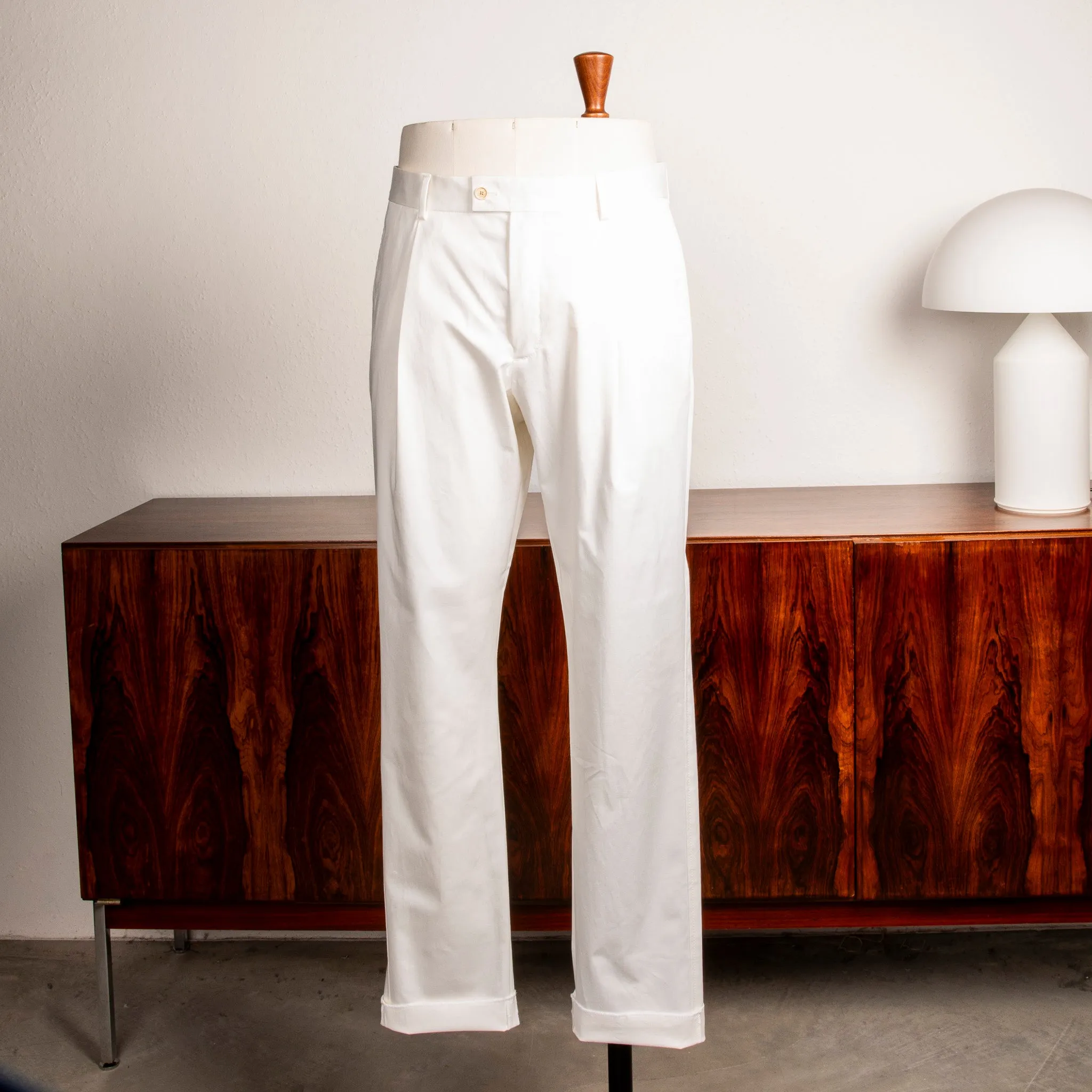 Caruso Pantaloni Cottone Stretch Bianco Sporco sold by Frans Boone