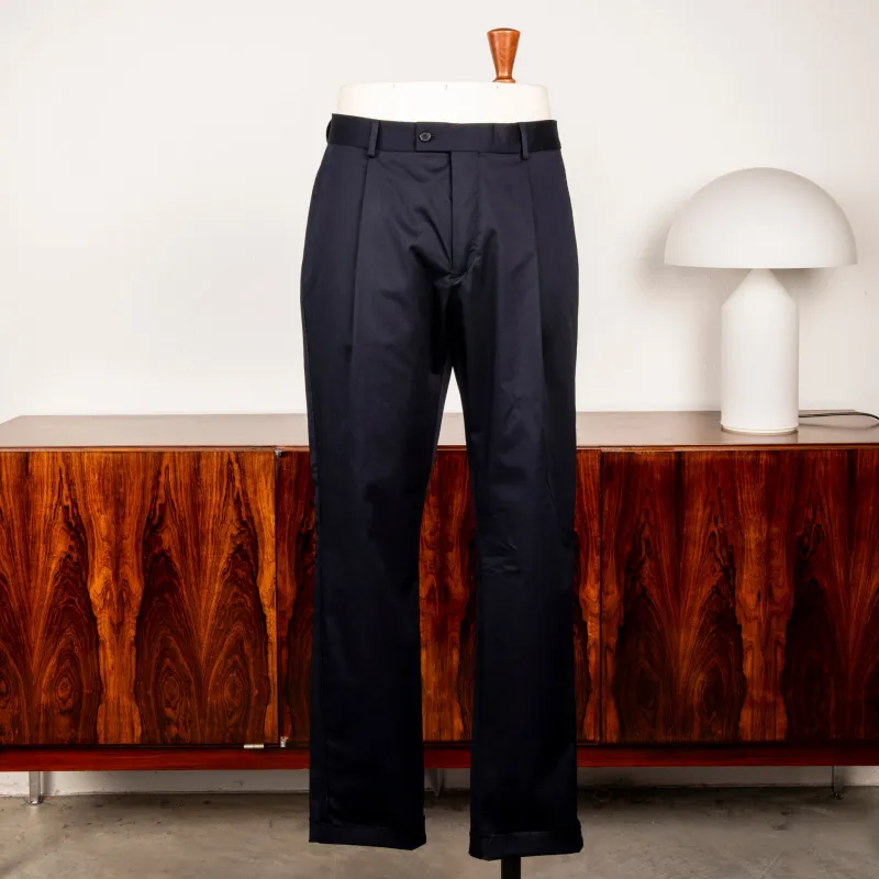 Caruso Pantaloni Cottone Stretch Blu Notte made by Caruso