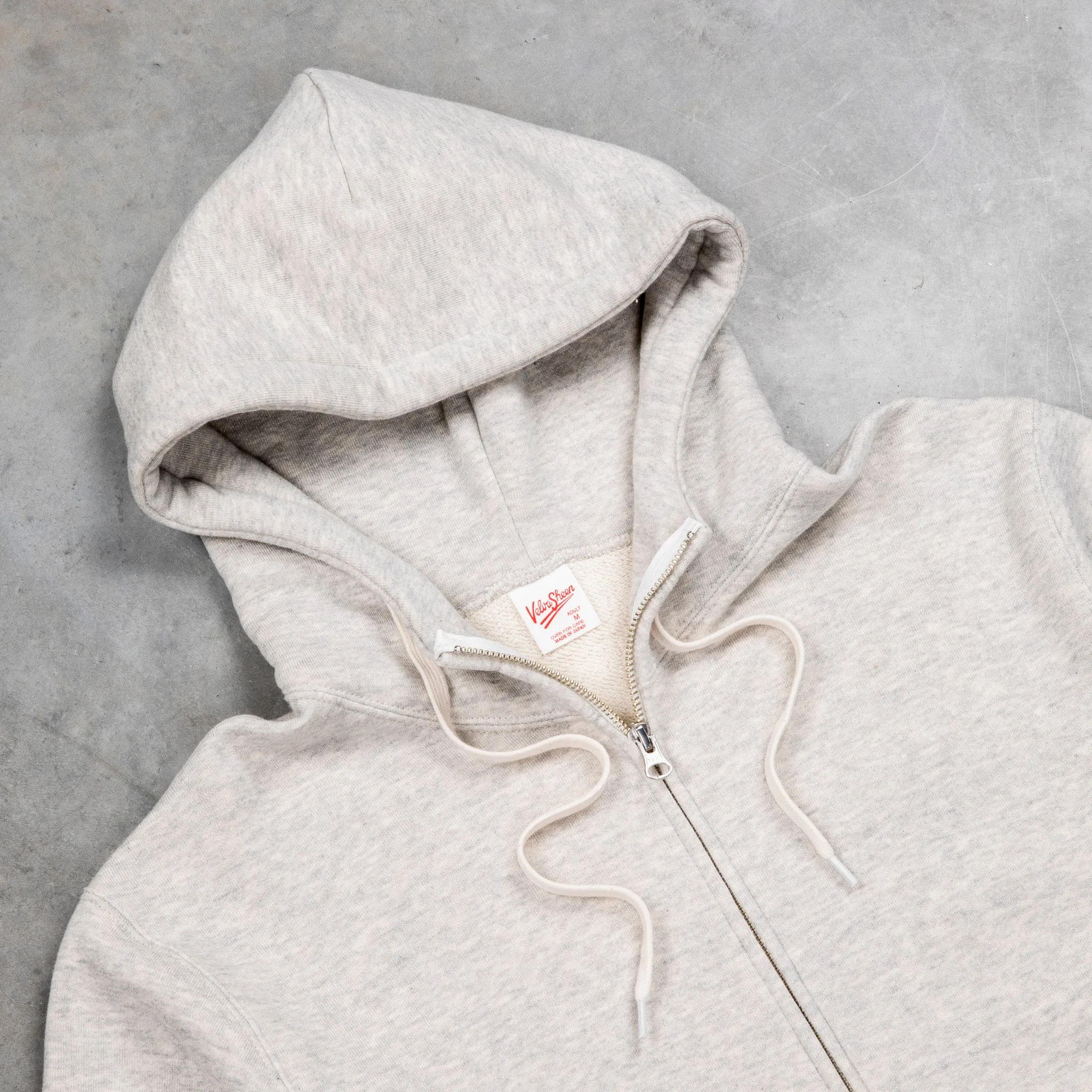 Velva Sheen Loopwheeler Zip-up Hoodie Heather Grey sold by Frans Boone product image thumbnail 4