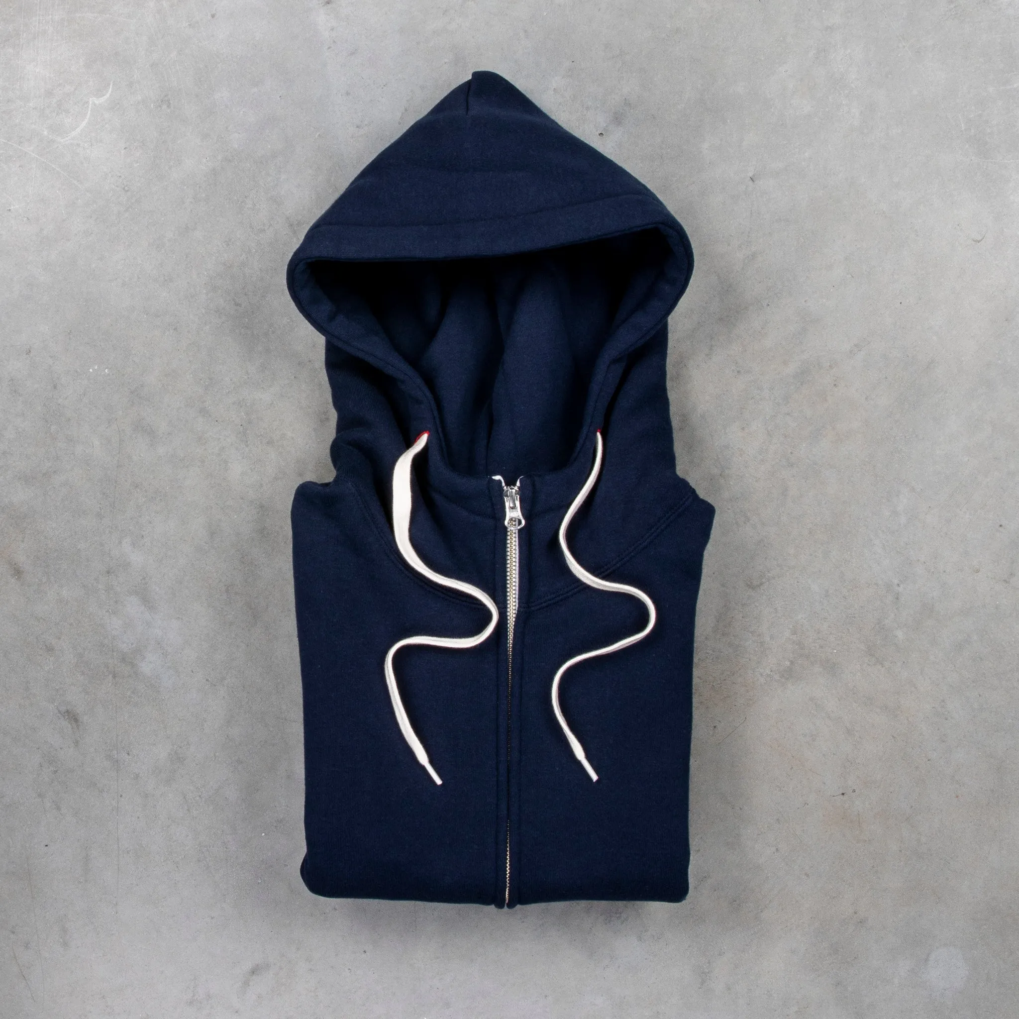 Velva Sheen Loopwheeler Zip-up Hoodie Navy sold by Frans Boone product image thumbnail 2