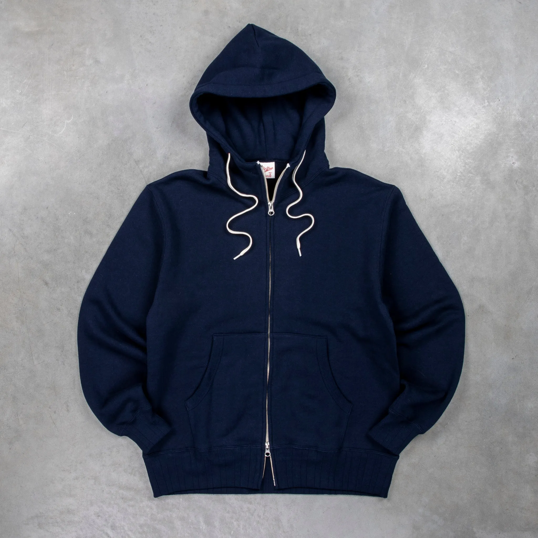 Velva Sheen Loopwheeler Zip-up Hoodie Navy sold by Frans Boone product image thumbnail 3