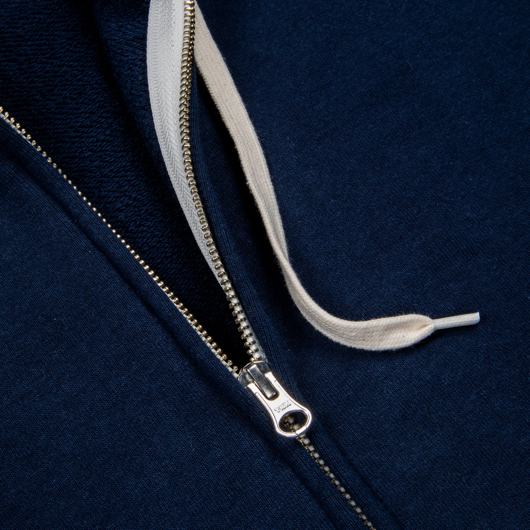 Velva Sheen Loopwheeler Zip-up Hoodie Navy sold by Frans Boone product image thumbnail 5