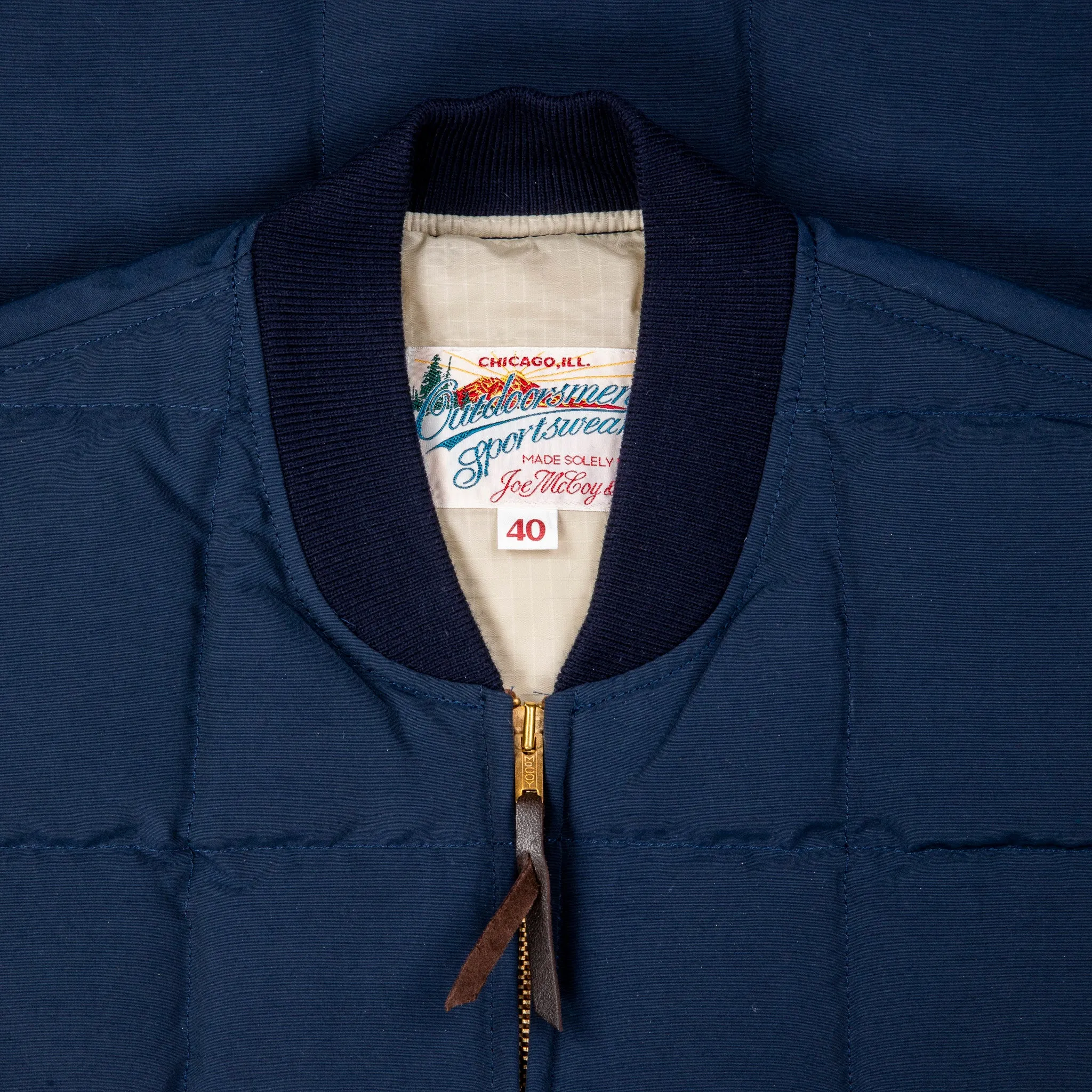The Real McCoy's Cotton Nylon Down Vest Navy sold by Frans Boone product image thumbnail 5