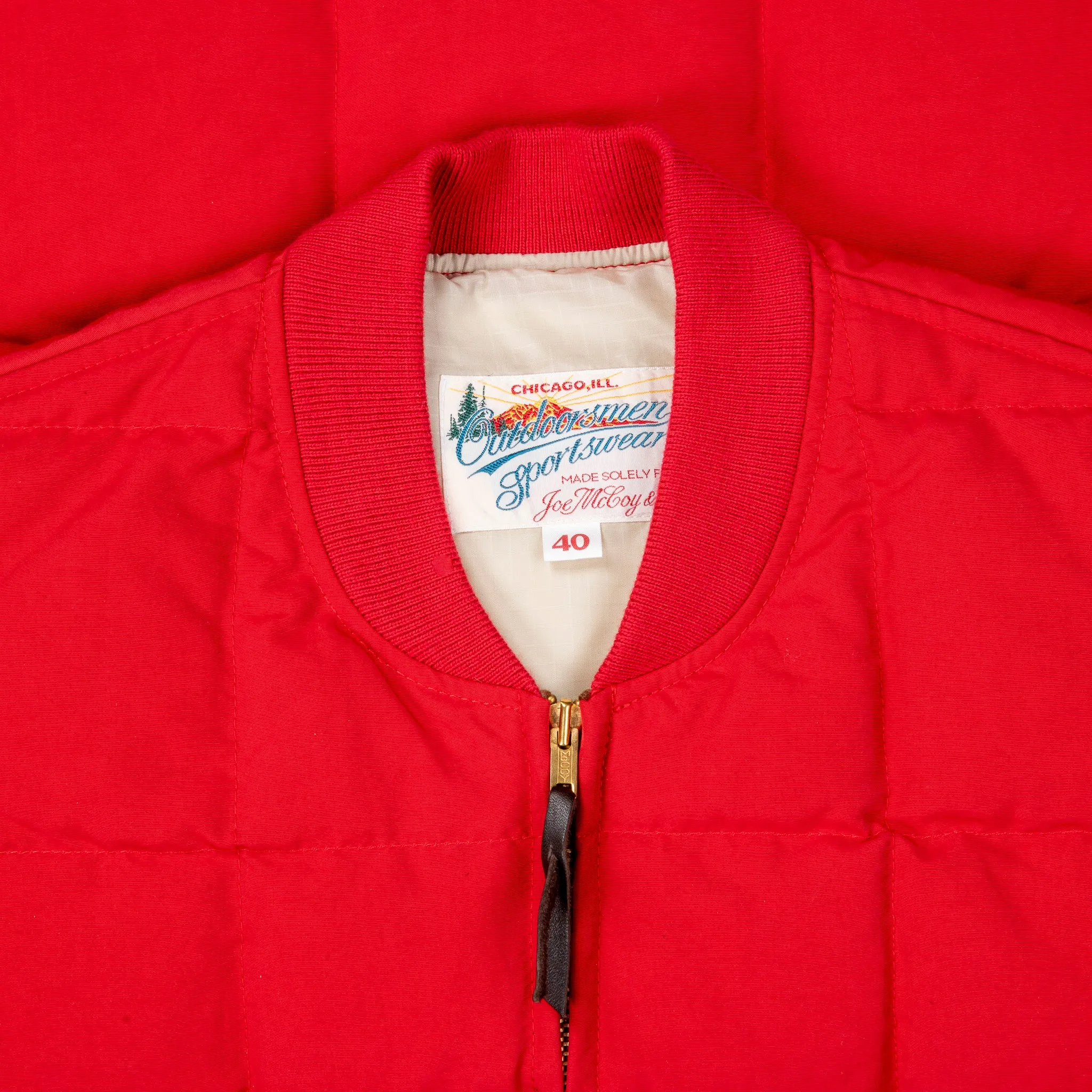 The Real McCoy's Cotton Nylon Down Vest Red sold by Frans Boone product image thumbnail 5