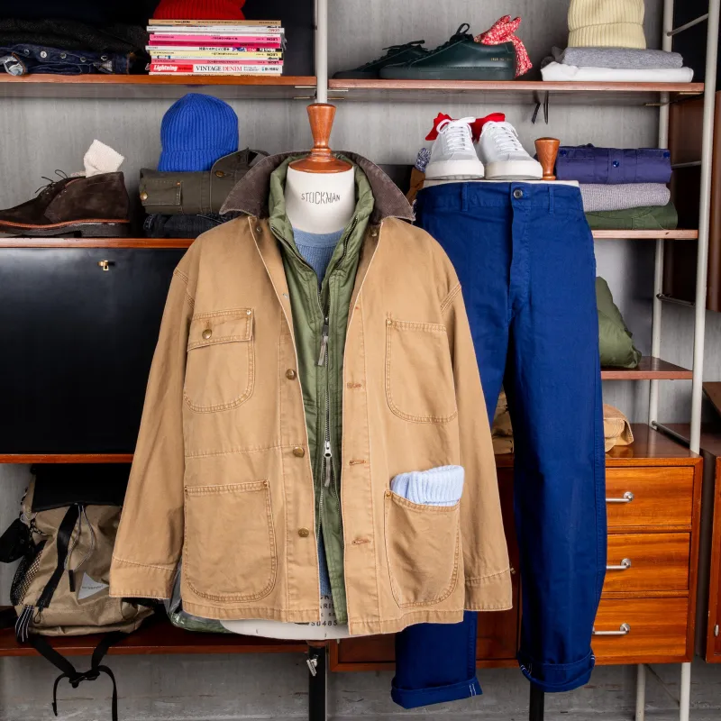 OrSlow Relaxed Fit Coverall Canvas Brown made by orSlow