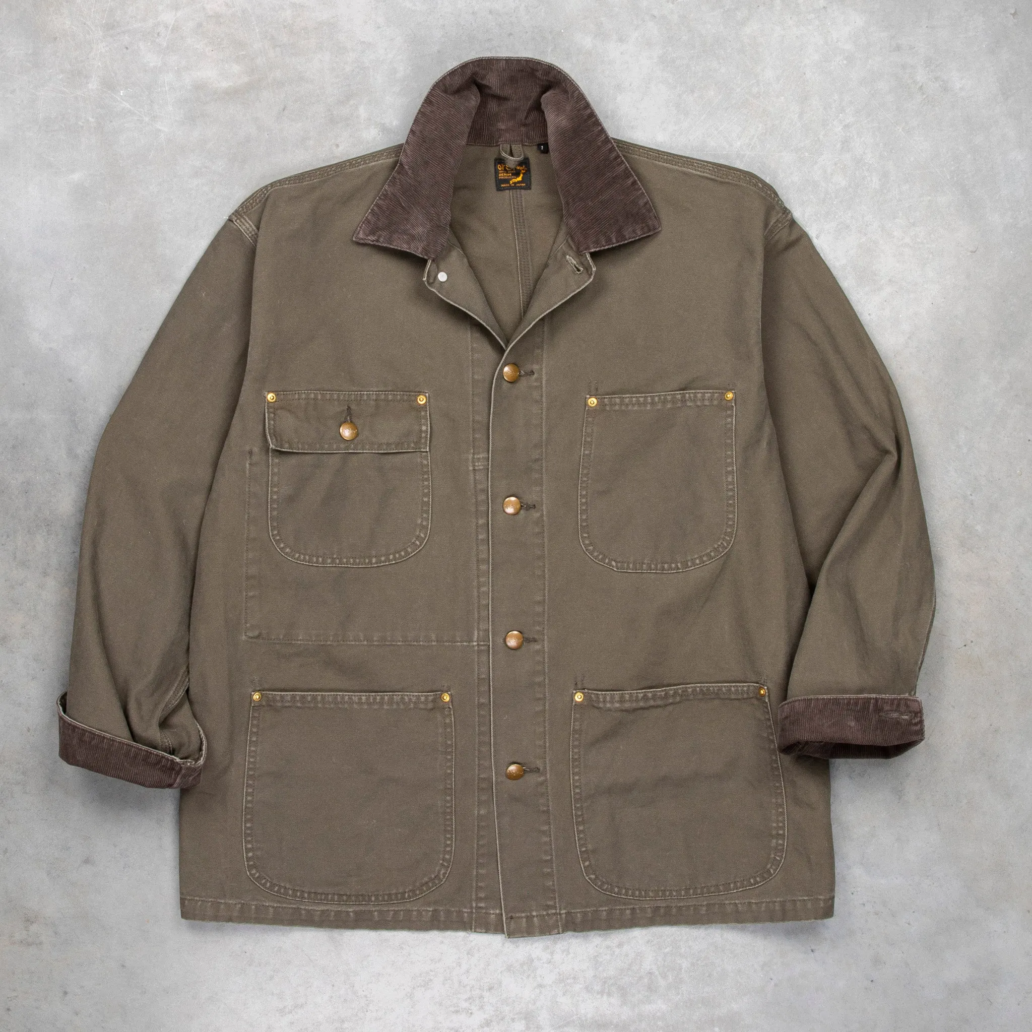 OrSlow Relaxed Fit Coverall Canvas Army Green sold by Frans Boone product image thumbnail 2