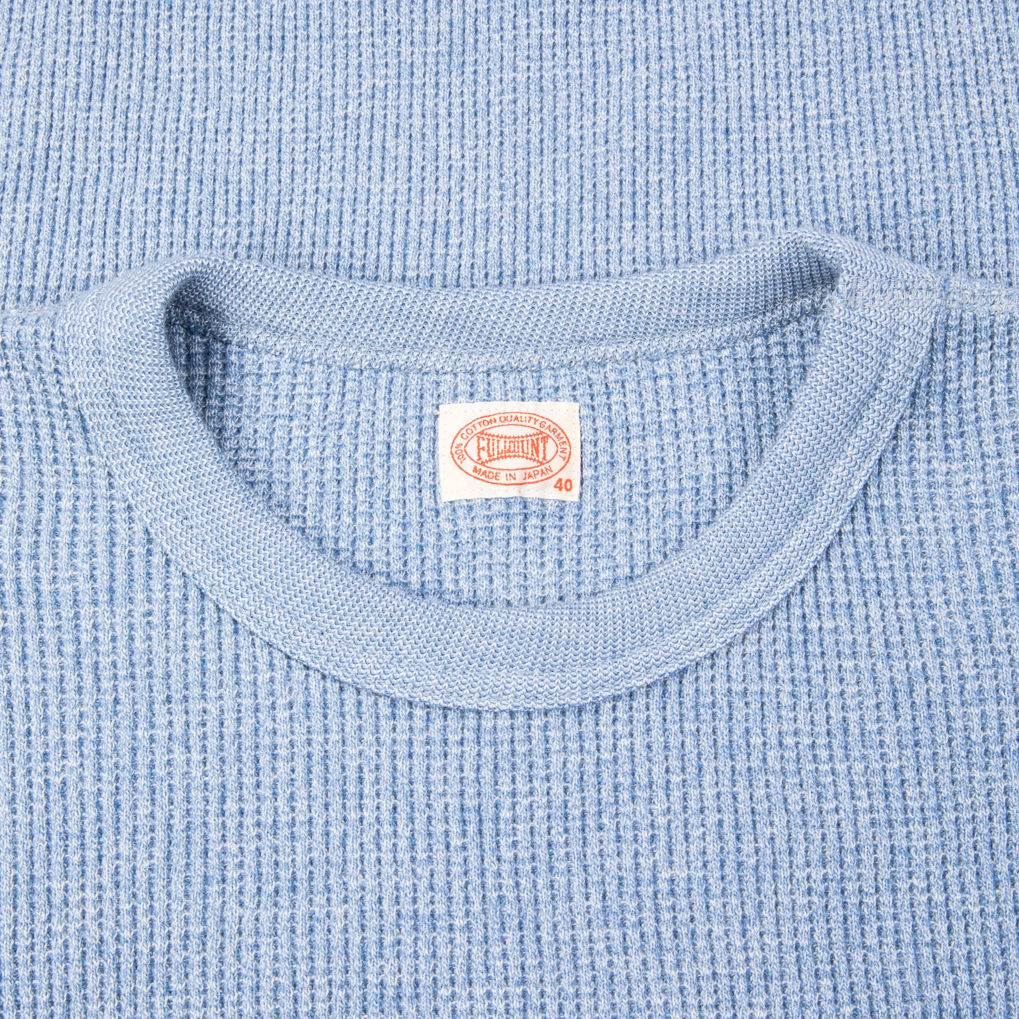 Fullcount 5964 Twisted Heavyweight Waffle Longsleeve Heather Blue sold by Frans Boone product image thumbnail 3