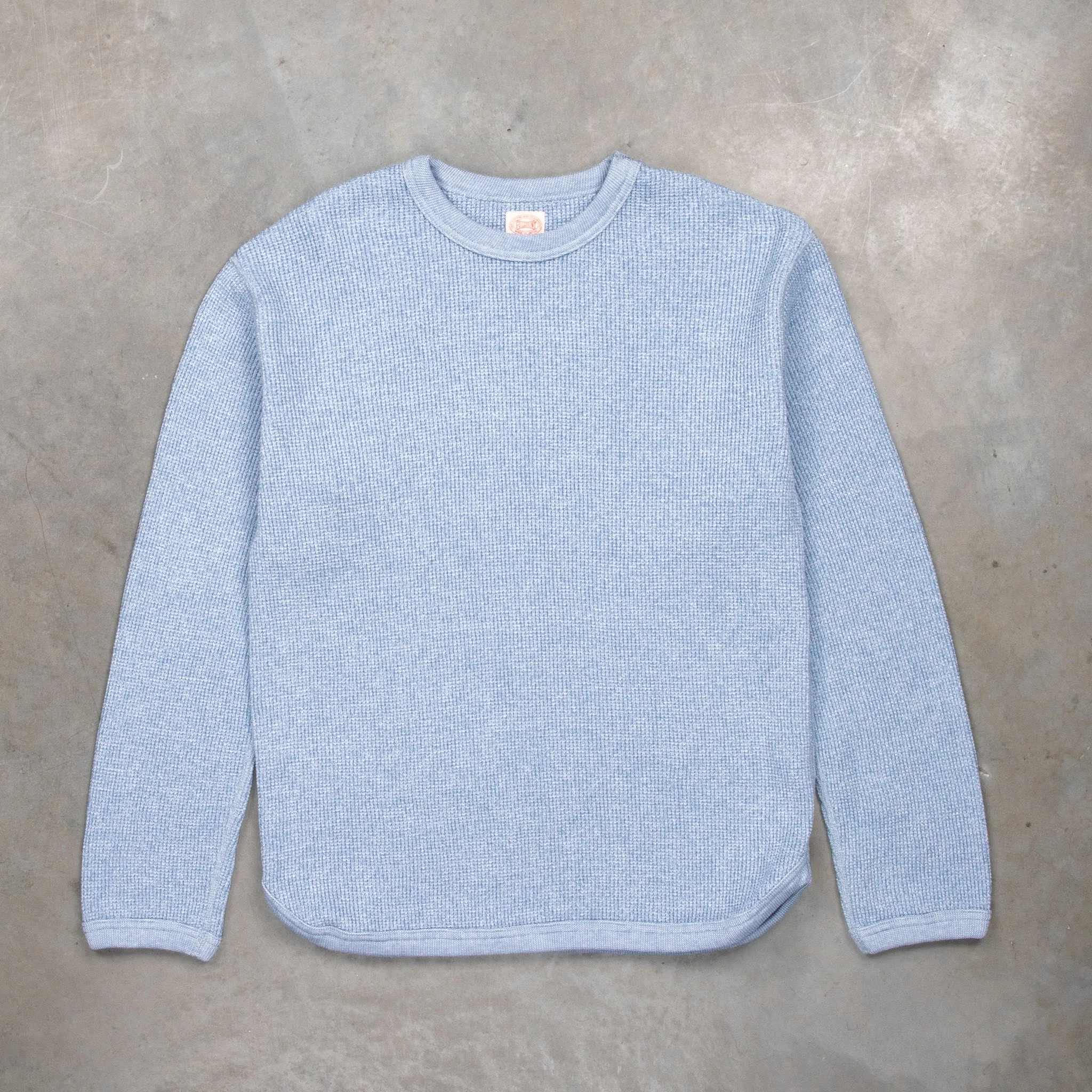 Fullcount 5964 Twisted Heavyweight Waffle Longsleeve Heather Blue sold by Frans Boone product image thumbnail 2