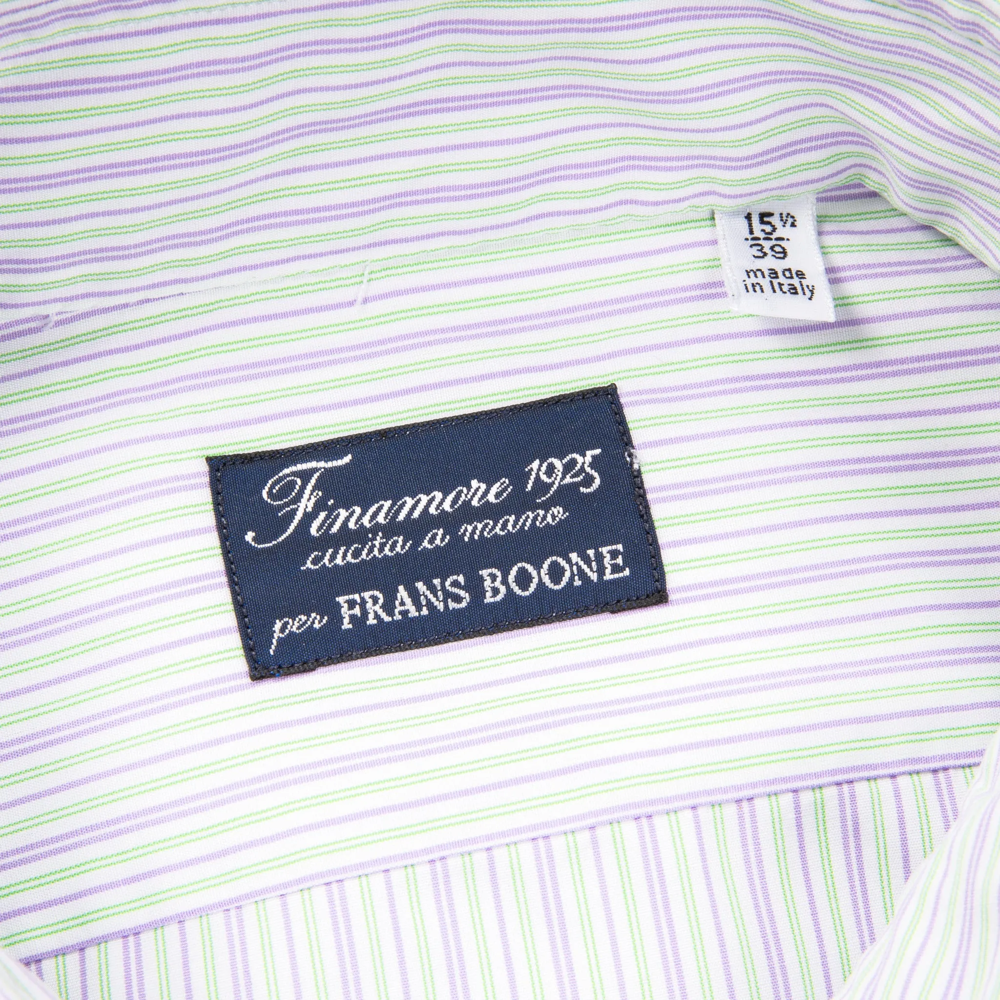 Finamore Milano Collo Eduardo Double Stripe Green Violet sold by Frans Boone product image thumbnail 4